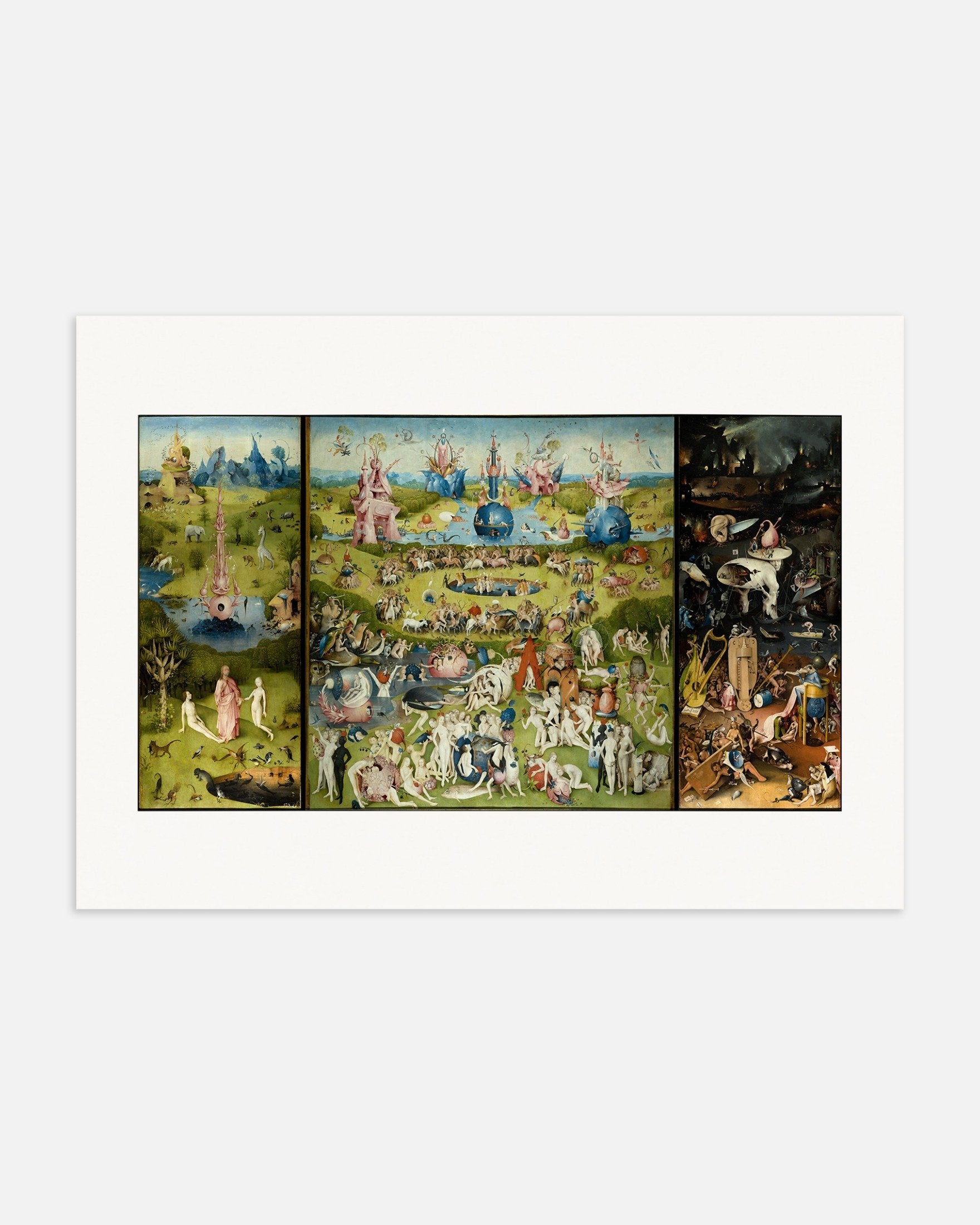 Artery8 Hieronymus Bosch Garden Earthly Delights Painting Large Wall Art Poster Print Thick Paper 18X24 Inch