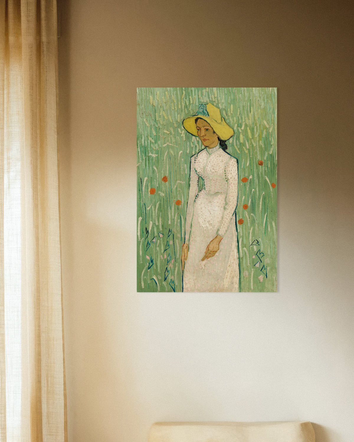 Poster av Jente i hvitt (1890) av Vincent van Gogh