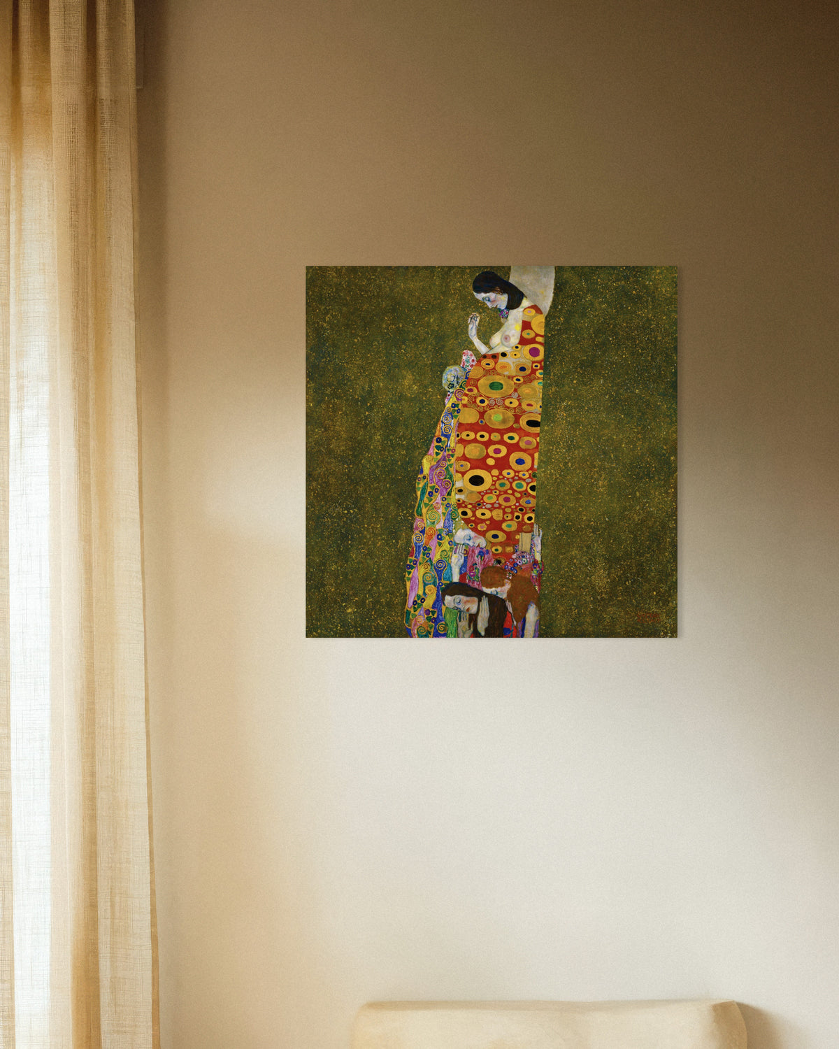 Plakat Håpet II (1907–1908) av Gustav Klimt