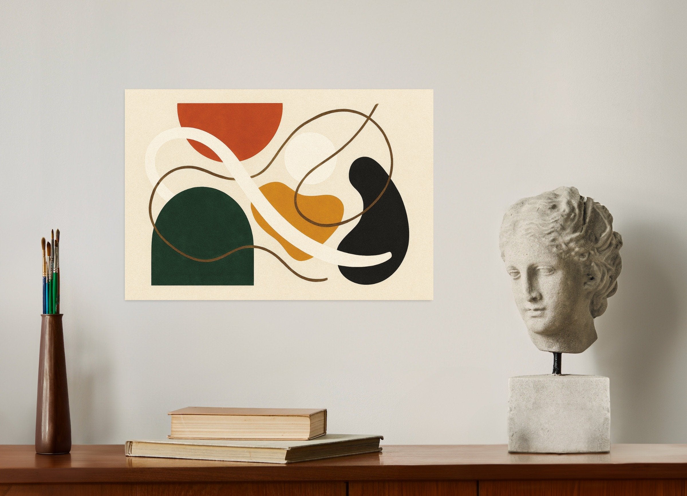 Poster of Inflections 03 – abstract composition with bold forms