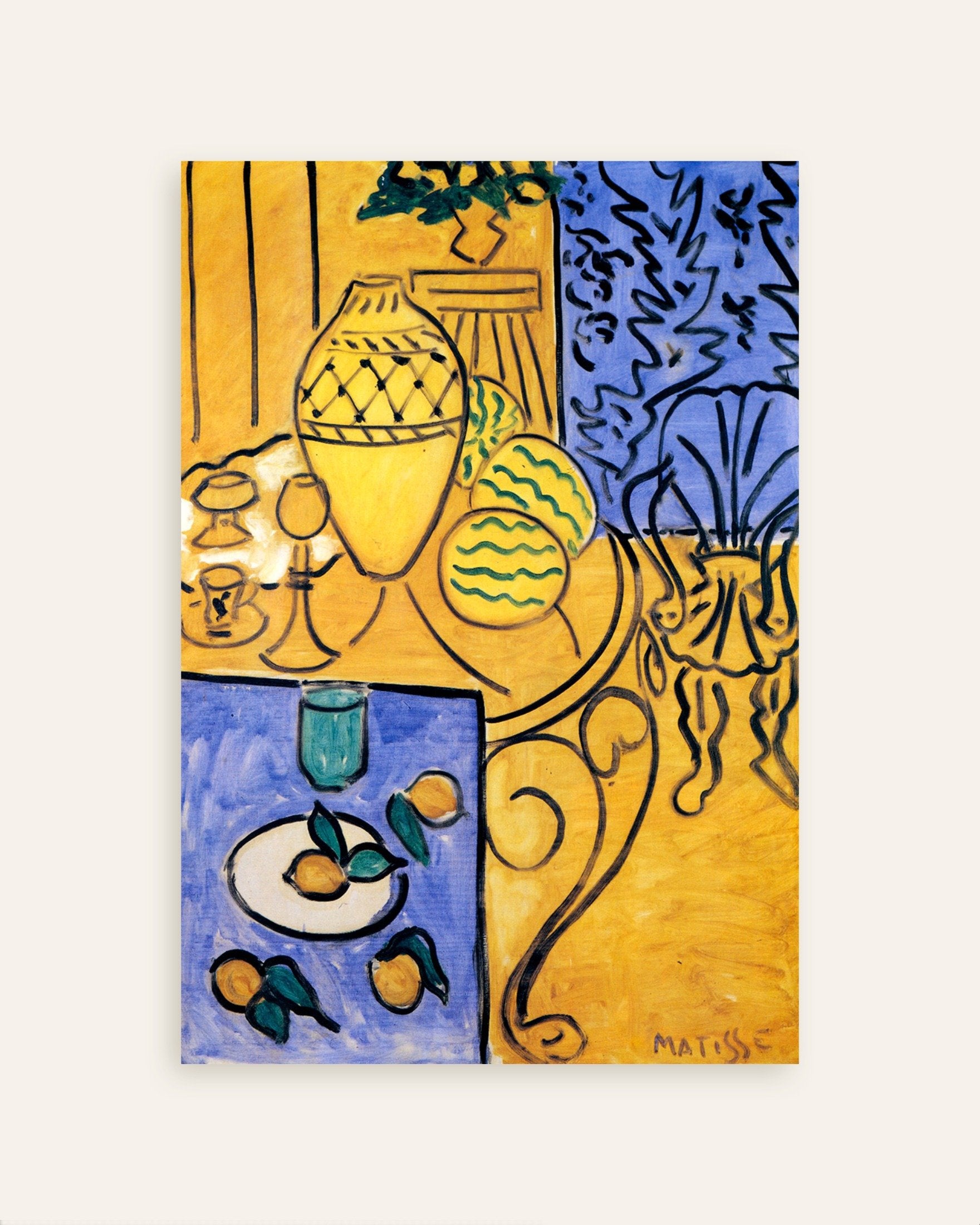 Matisse Interior Yellow & Blue 1946 Print | Posterscape