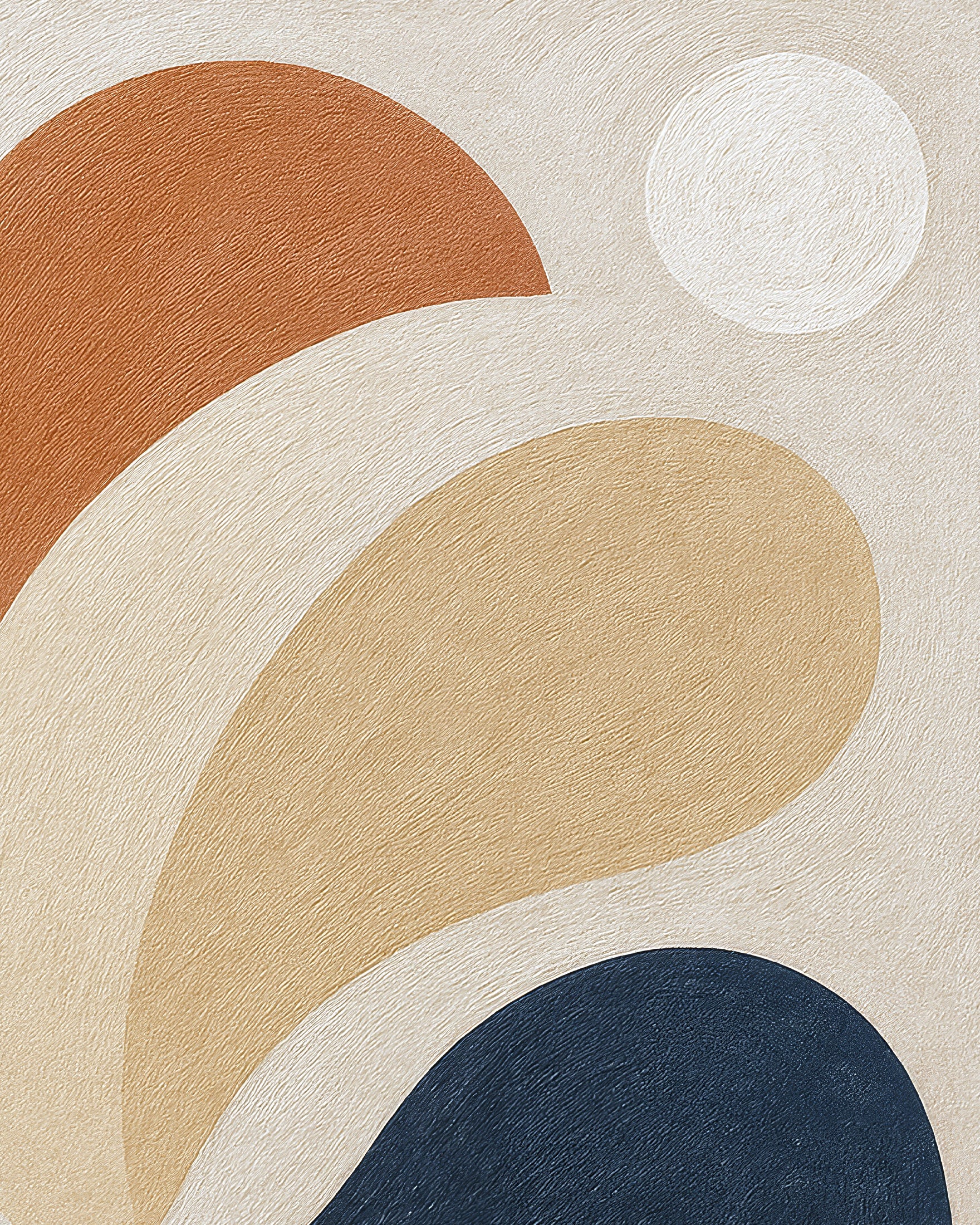 Intrications – abstract shapes poster in earthy tones