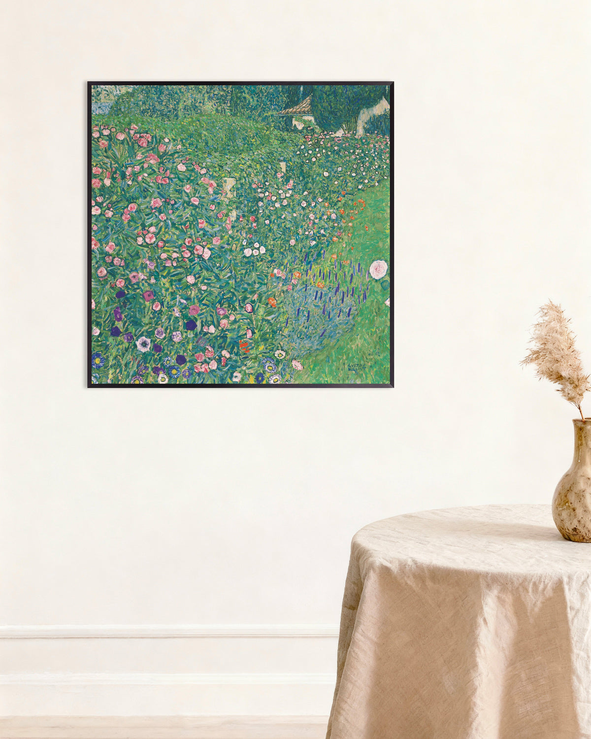 Plakat Italiensk hagelandskap (1913) av Gustav Klimt med metallramme