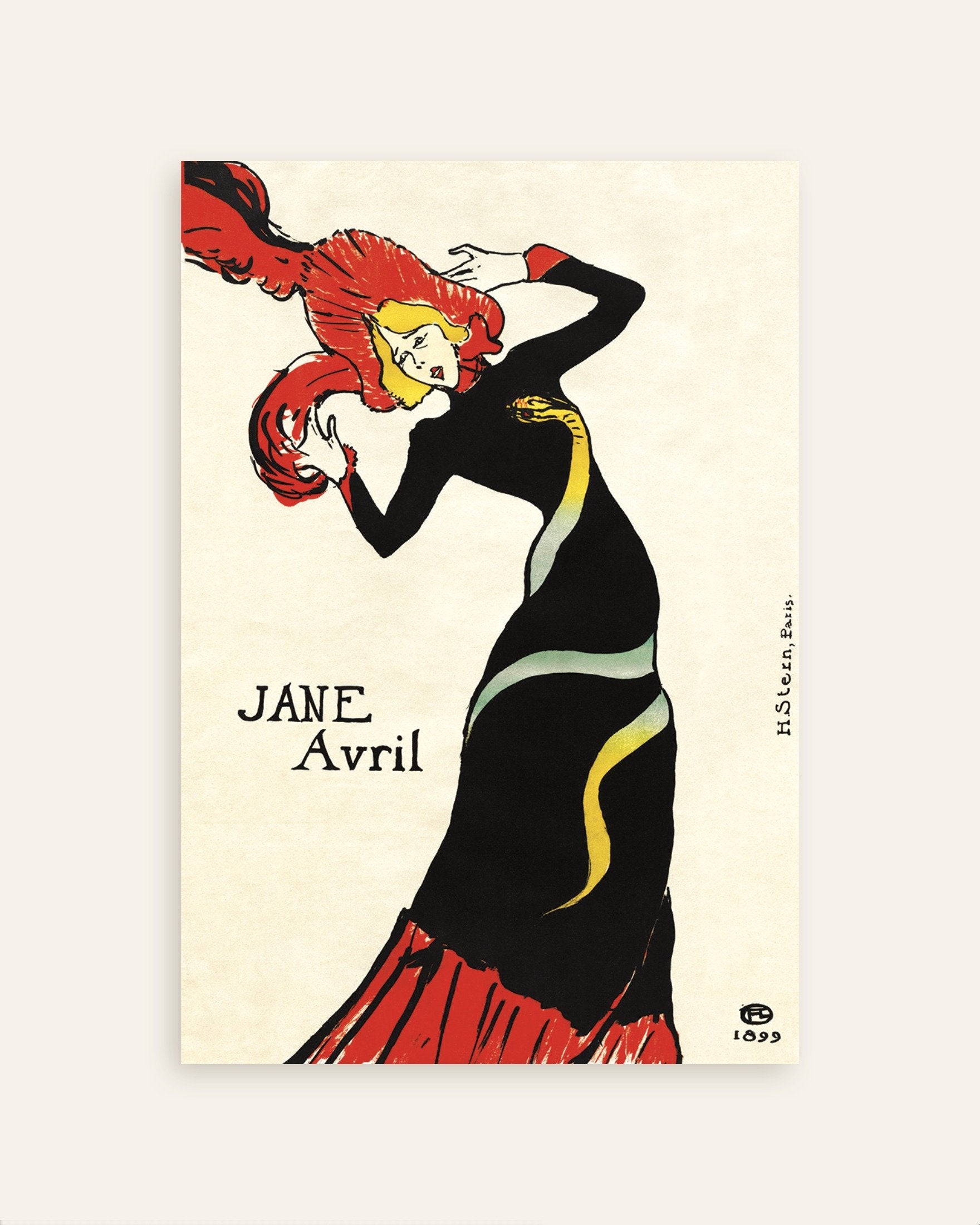 Jane Avril 1899 Toulouse-Lautrec Art Poster | Posterscape