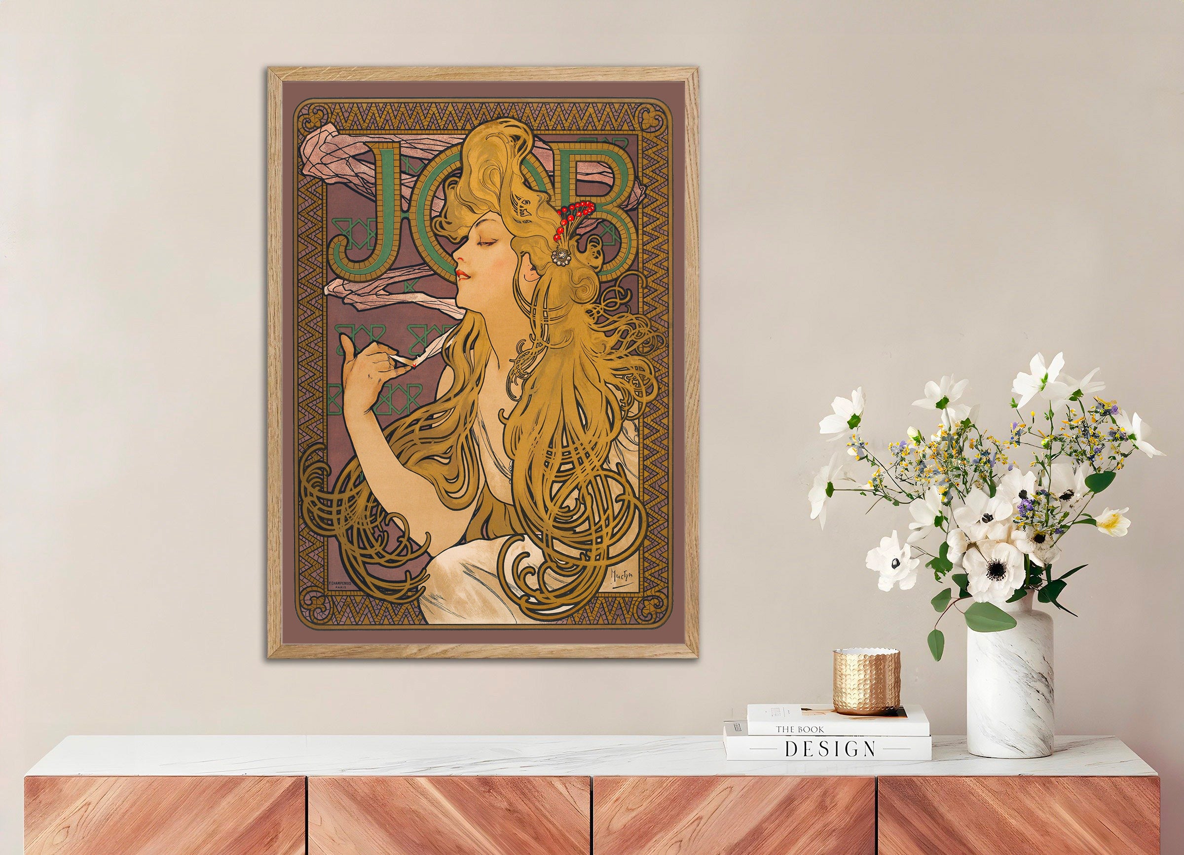 Job (1896) av Alfons Mucha - Plakat