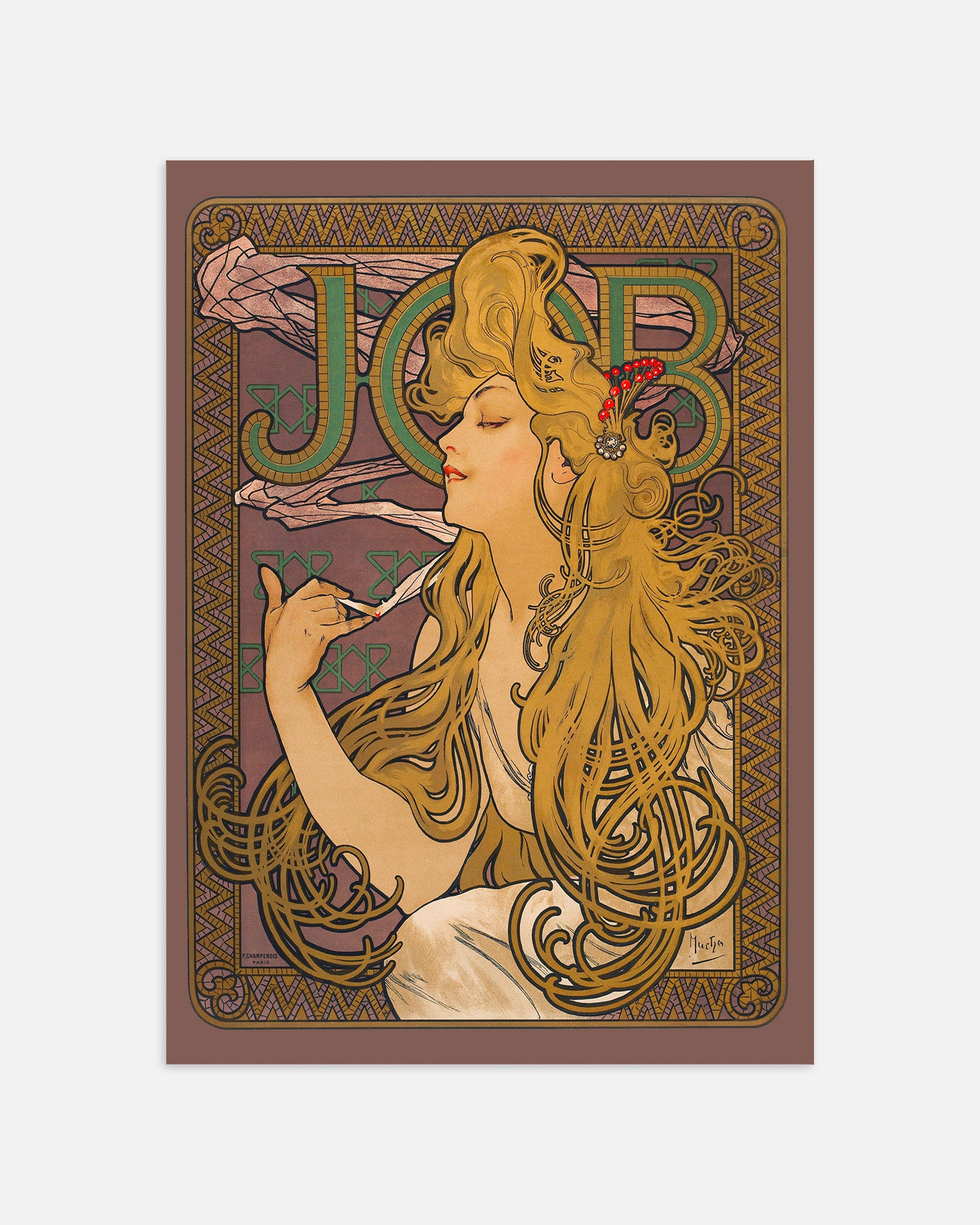 Job (1896) av Alfons Mucha - Plakat