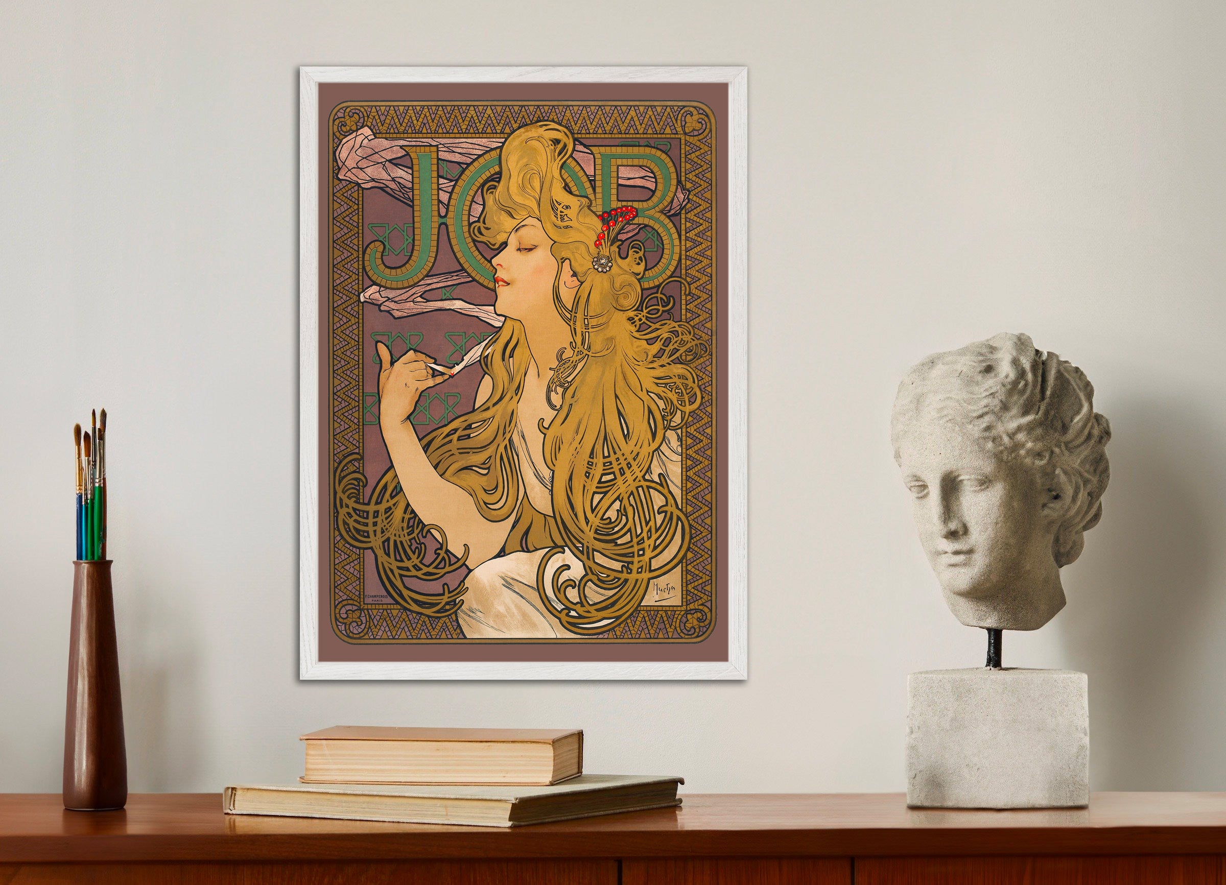 Job (1896) av Alfons Mucha - Plakat