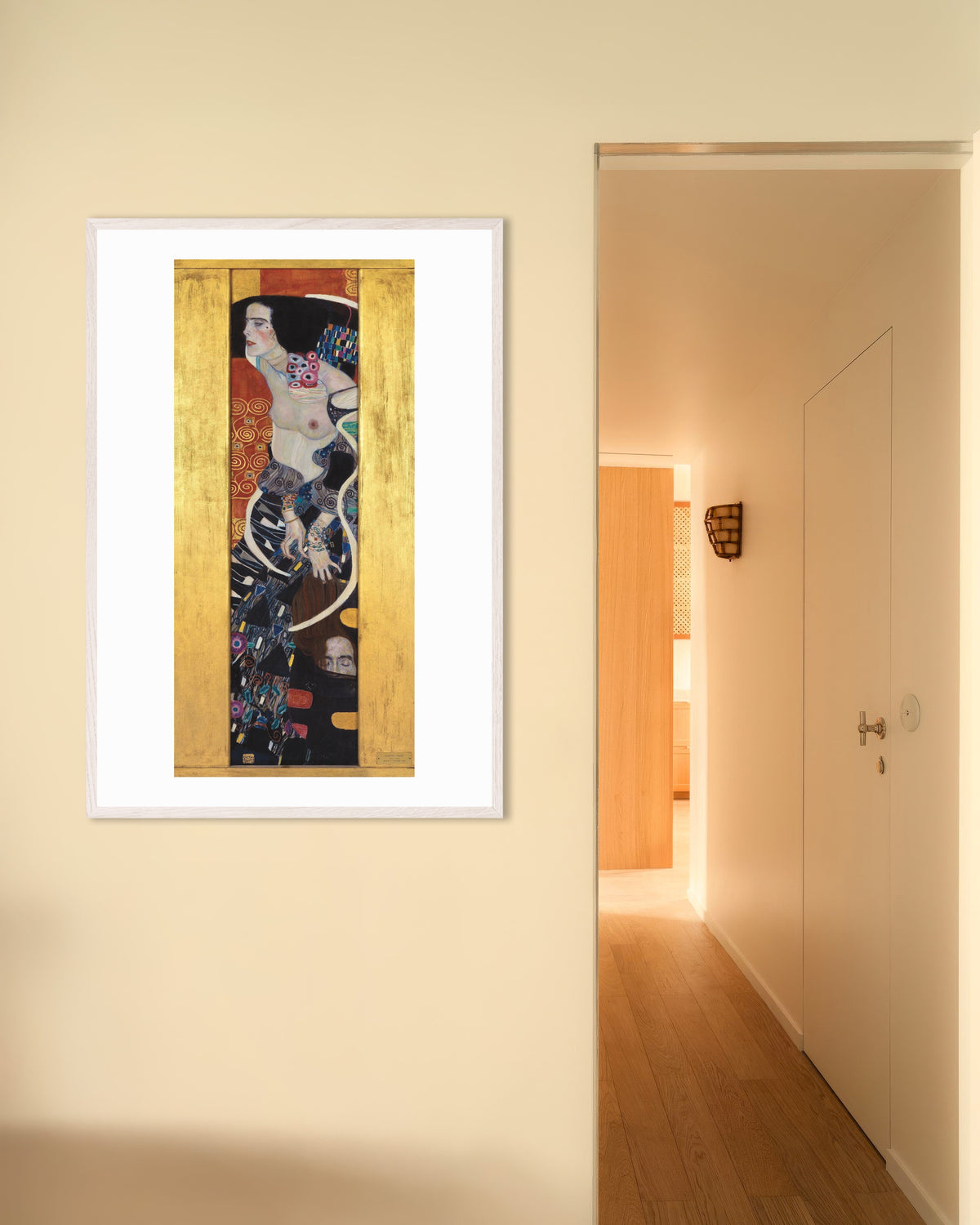 Plakat Judith II (1909) av Gustav Klimt med hvit treramme