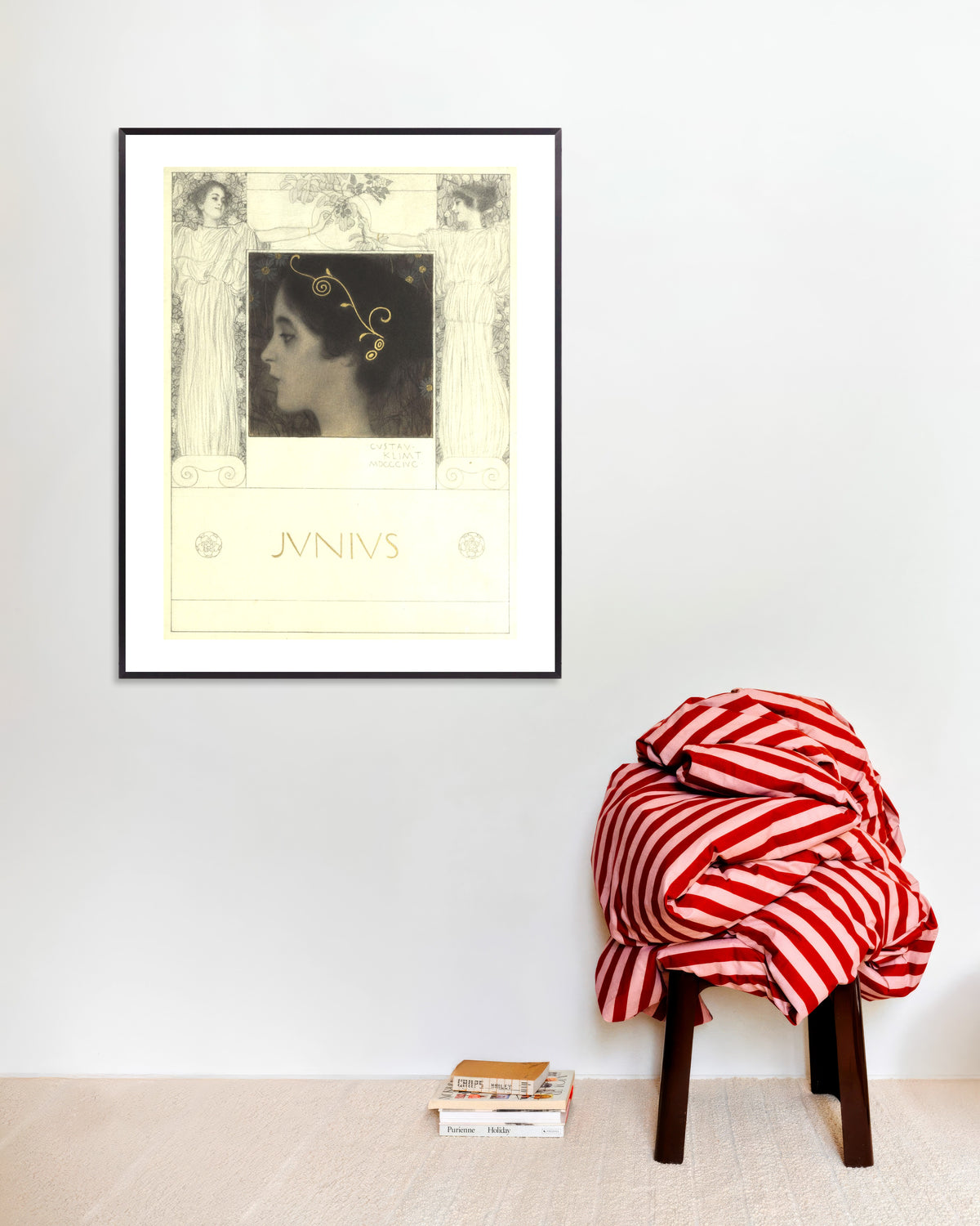 Plakat Junius (1896) av Gustav Klimt med metallramme