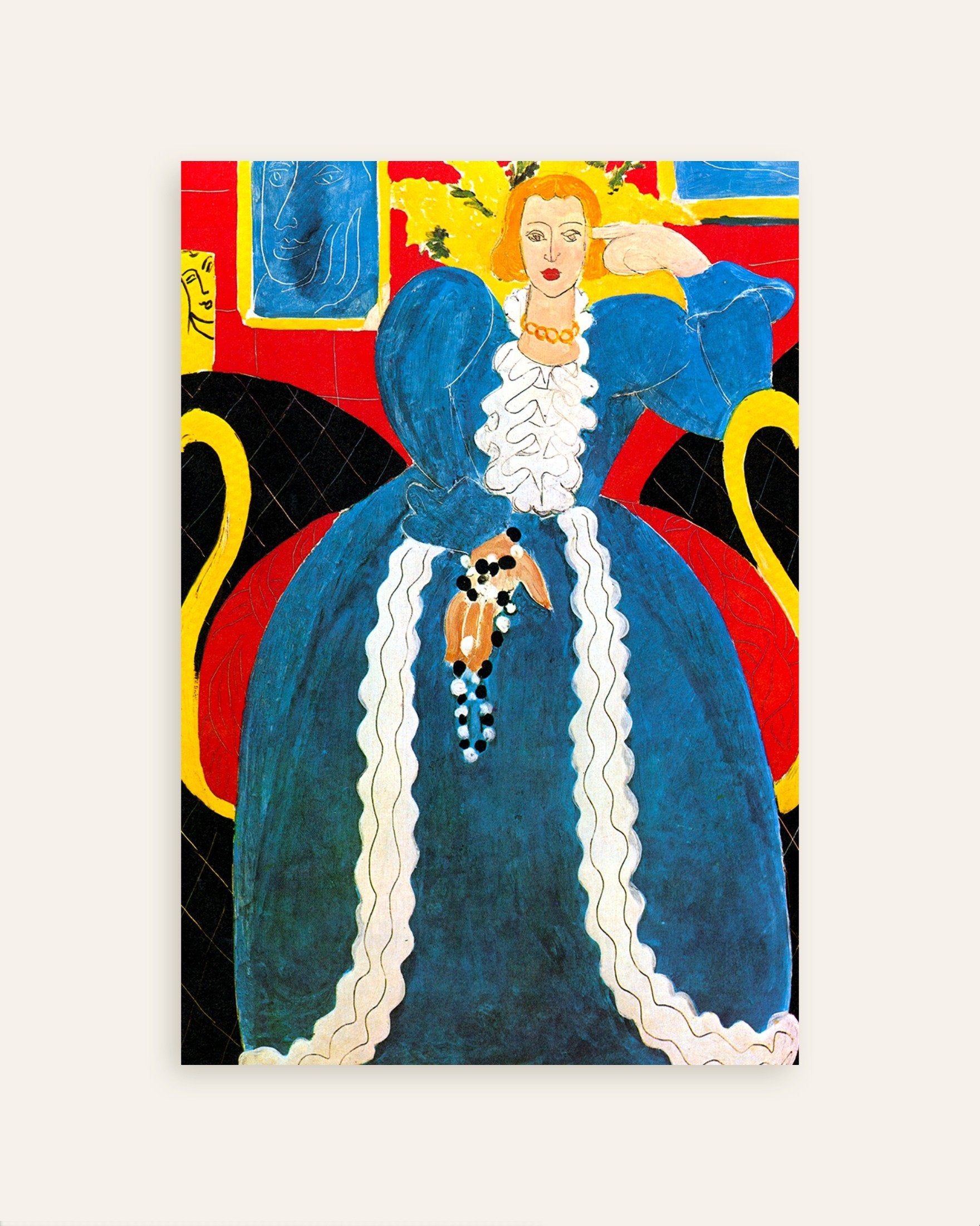 Matisse Lady in blue 1937 art print | Posterscape