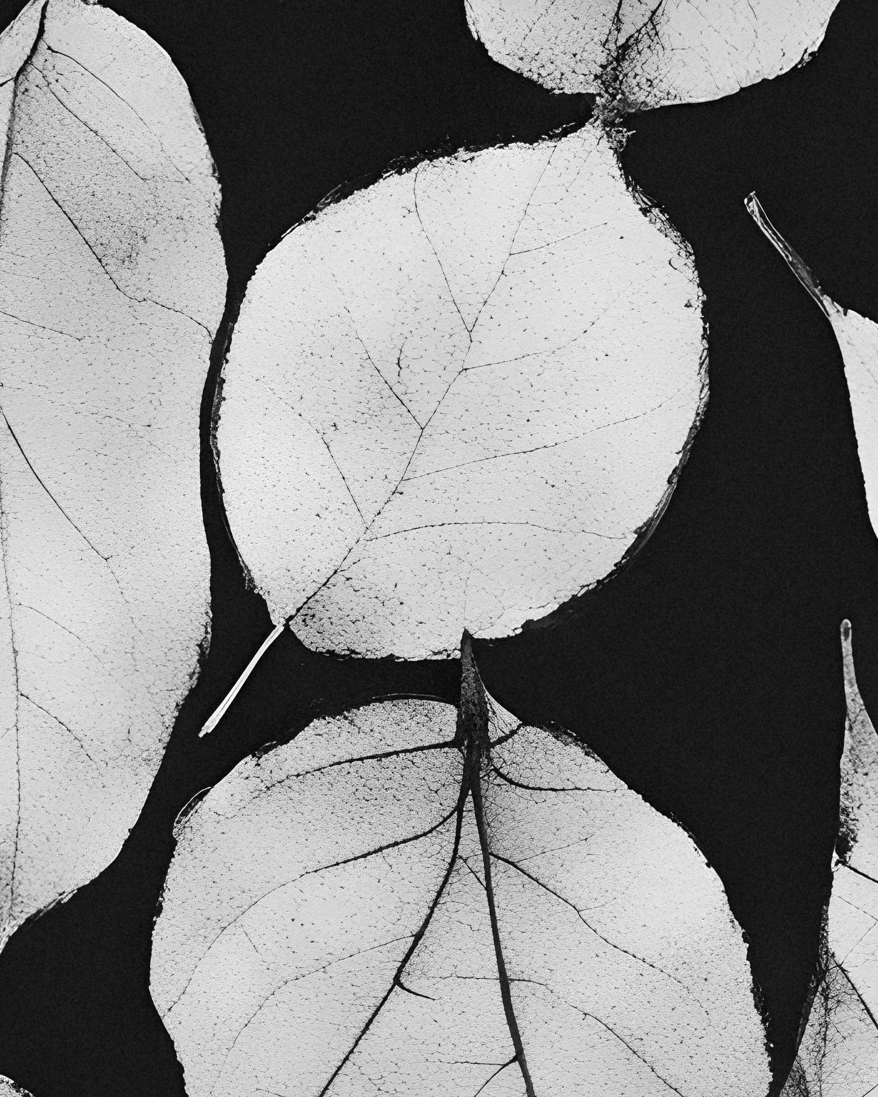 Døde blader, svart og hvitt - Plakat