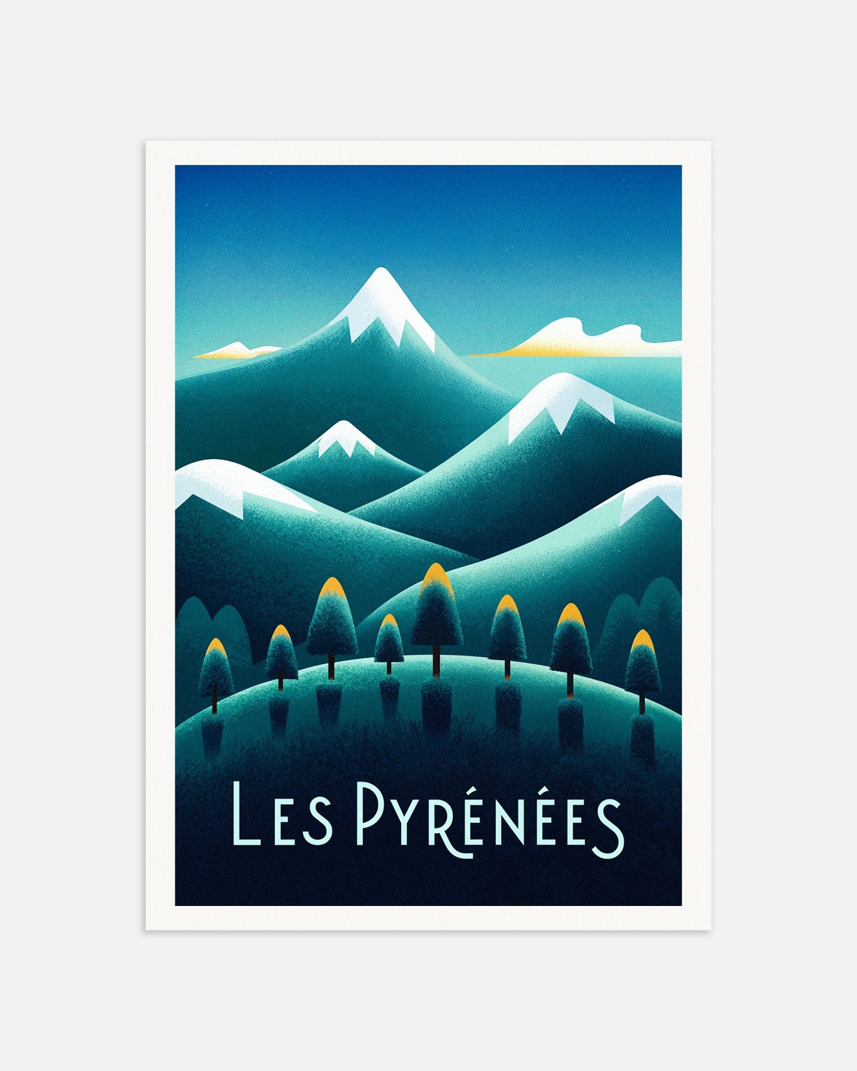 Poster of Les Pyrénées – Minimalist Mountain Poster, thumbnail