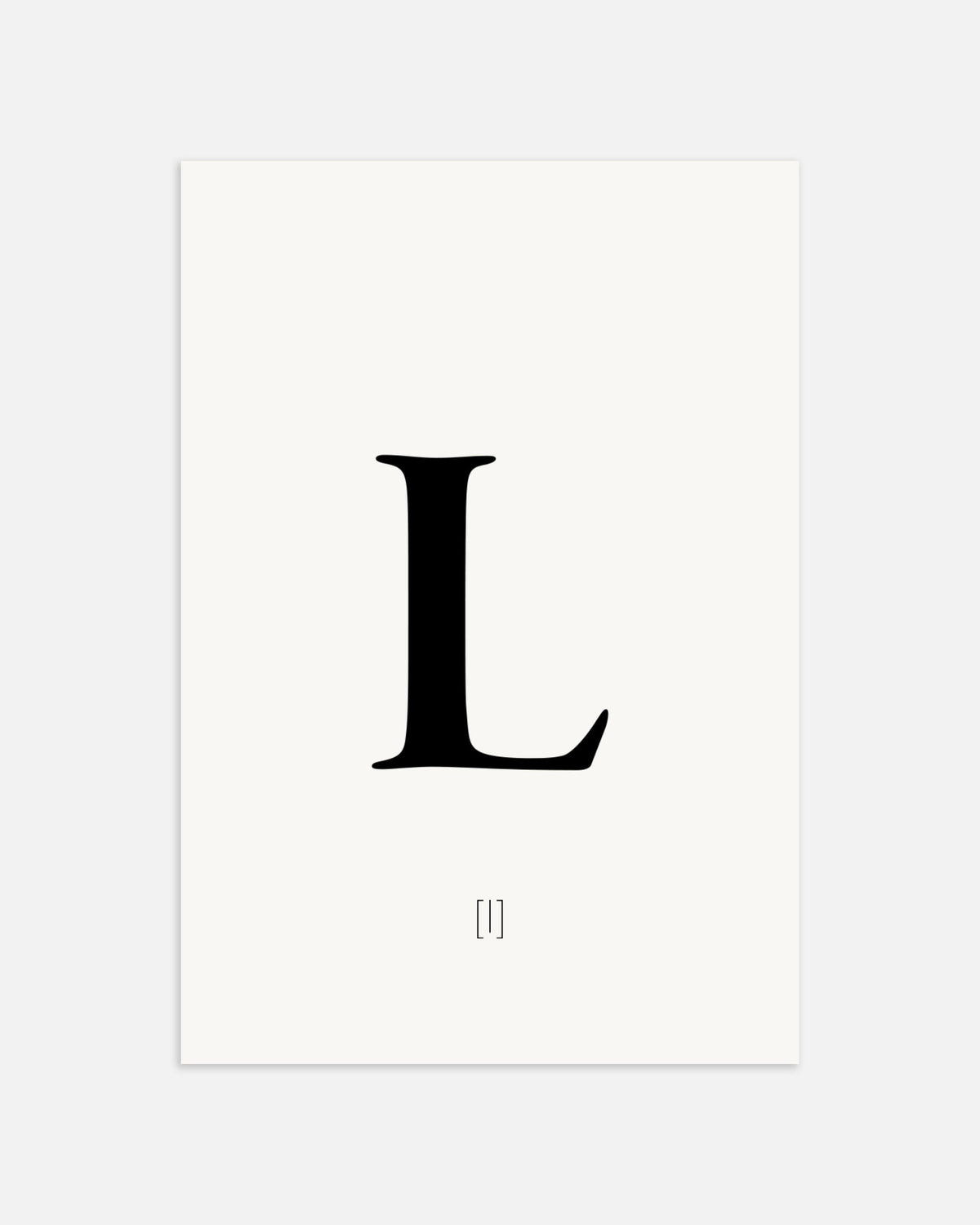 Letter L - Poster | Wall Art Print | Posterscape