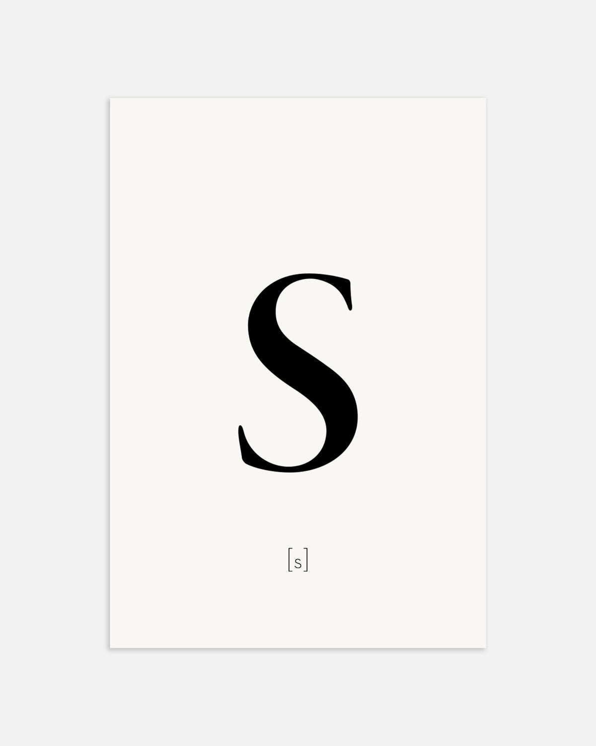 Letter S - Poster | Wall Art Print | Posterscape