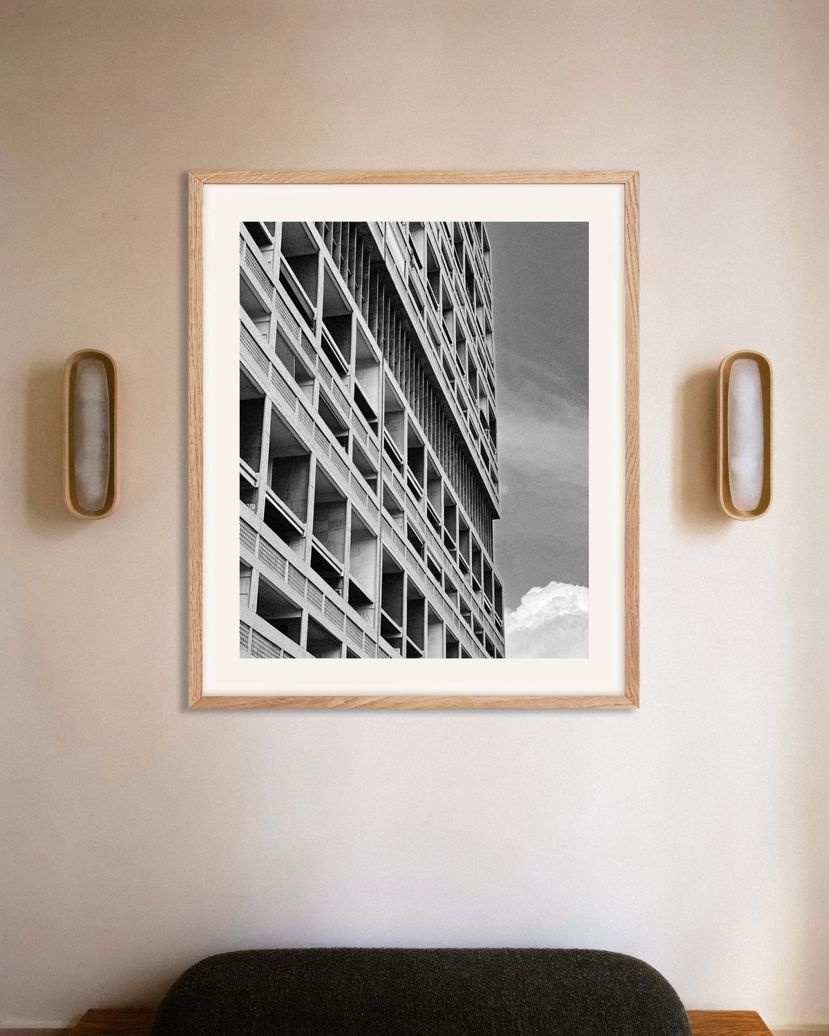 Poster of Loggias in the Sun, with natural wooden frame
