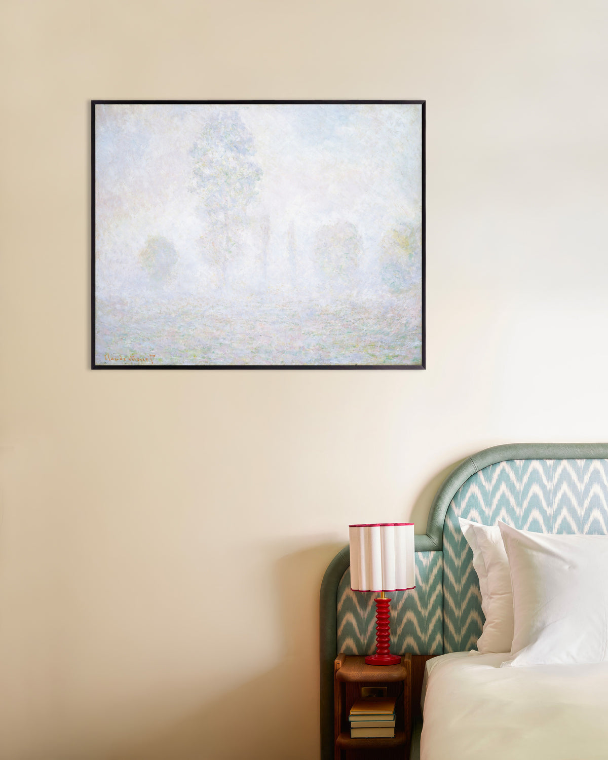 Plakat Morgendis (1888) av Claude Monet med metallramme