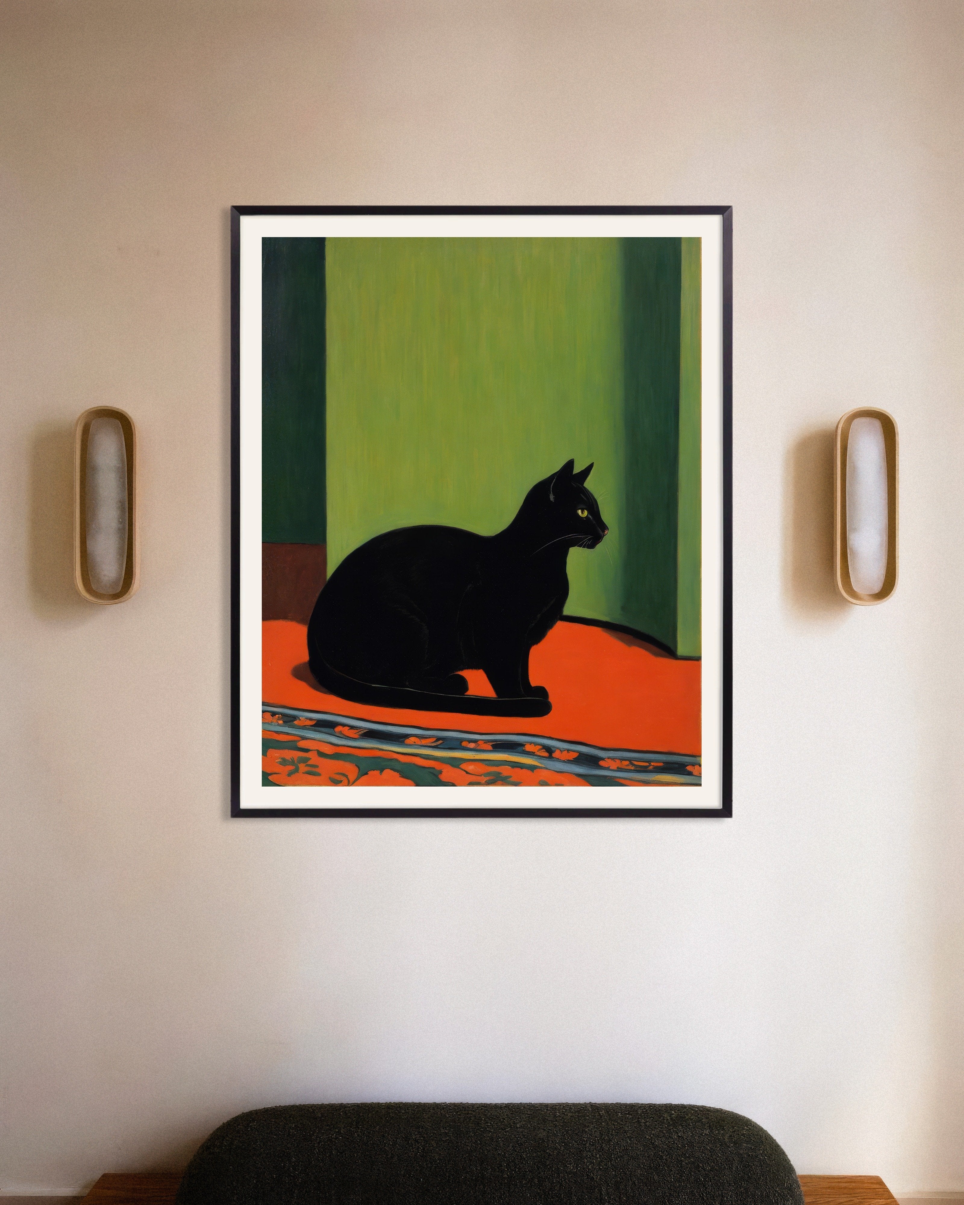Poster of Nabi art movement, Cat - Poster, with metal frame
