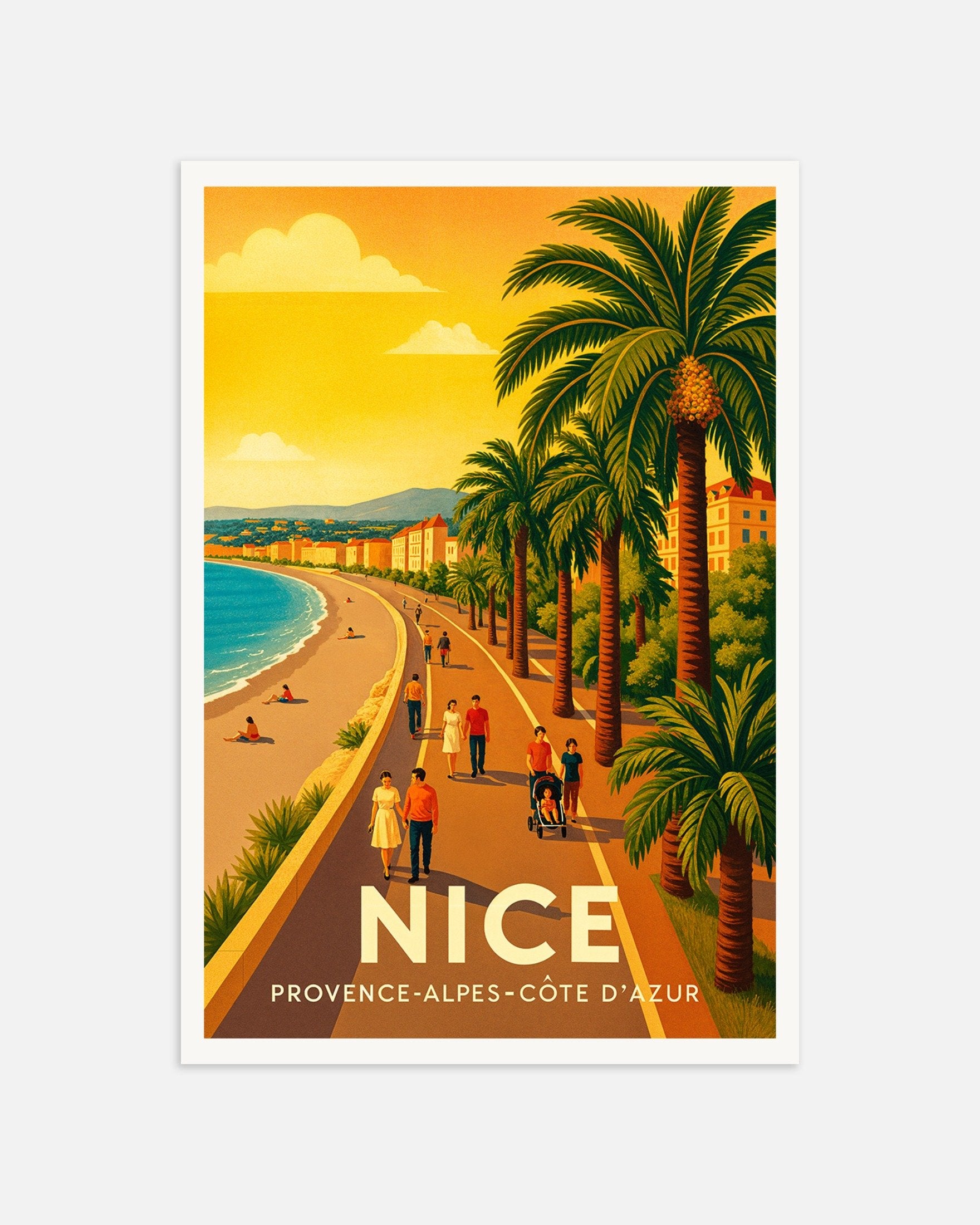 Poster of Nice Promenade Poster – French Riviera, thumbnail