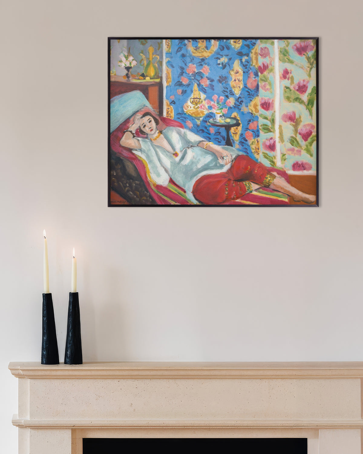 Poster of Odalisque with Red Culottes (1924-1925) by Henri Matisse, with metal frame