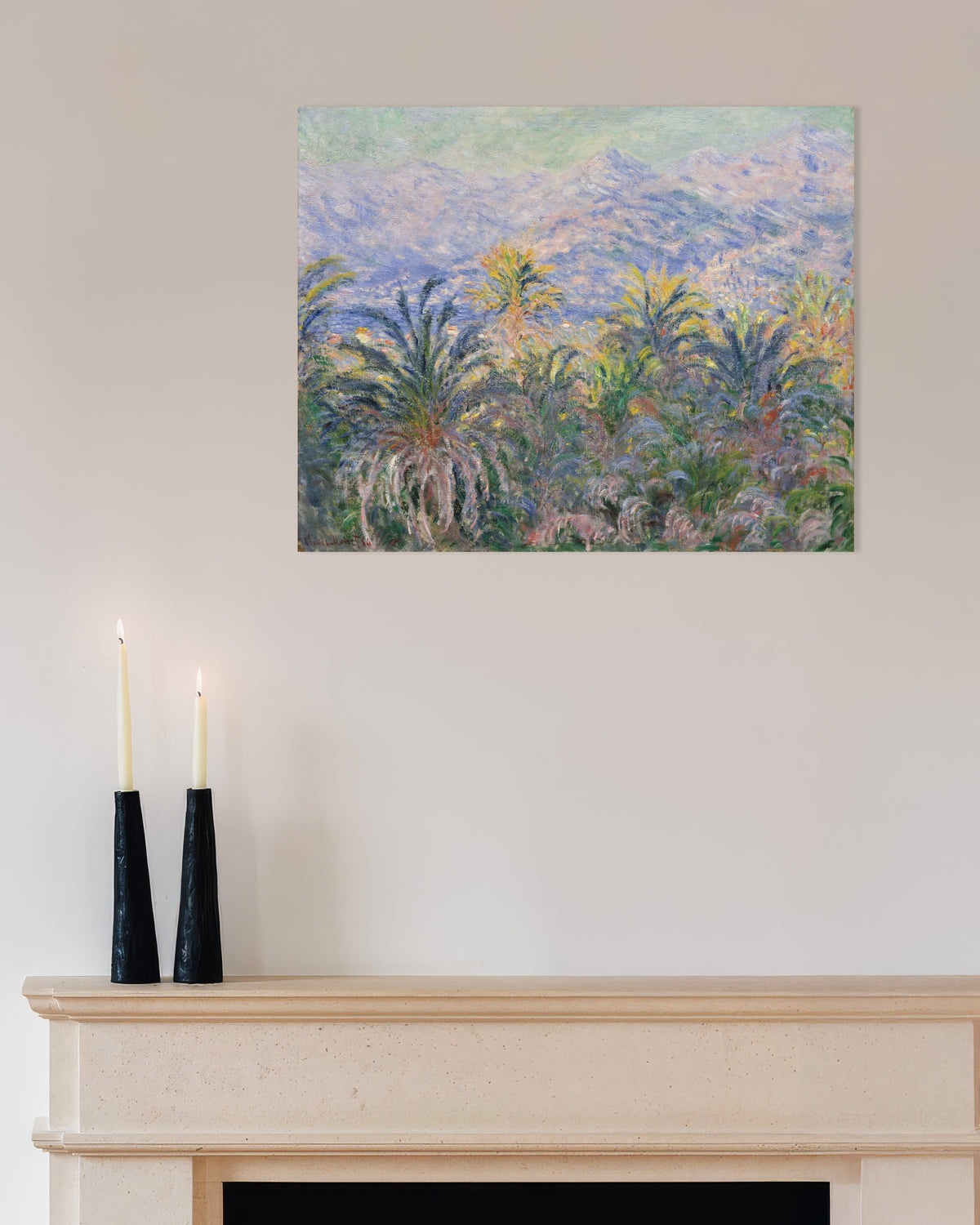 Plakat Palmer i Bordighera (1884) av Claude Monet