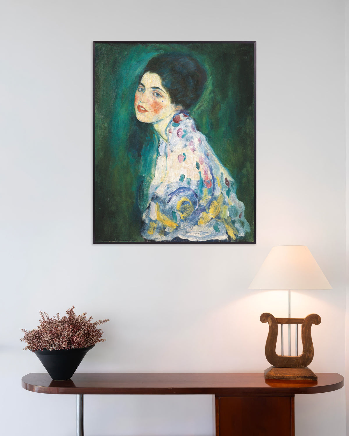 Plakat Portrett av en dame (1916–1917) av Gustav Klimt med metallramme