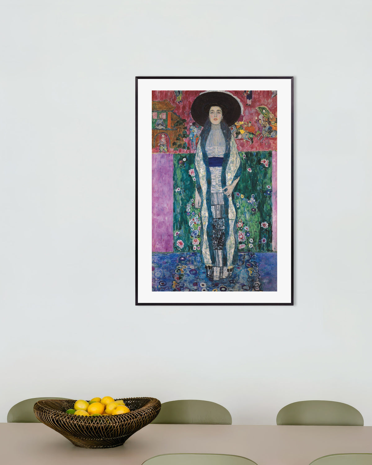 Plakat Portrett av Adele Bloch-Bauer II (1912) av Gustav Klimt med metallramme