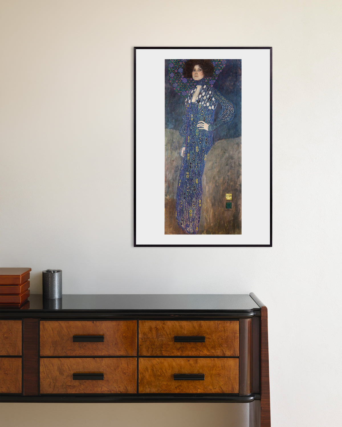 Plakat Portrett av Emilie Flöge (1902) av Gustav Klimt med metallramme