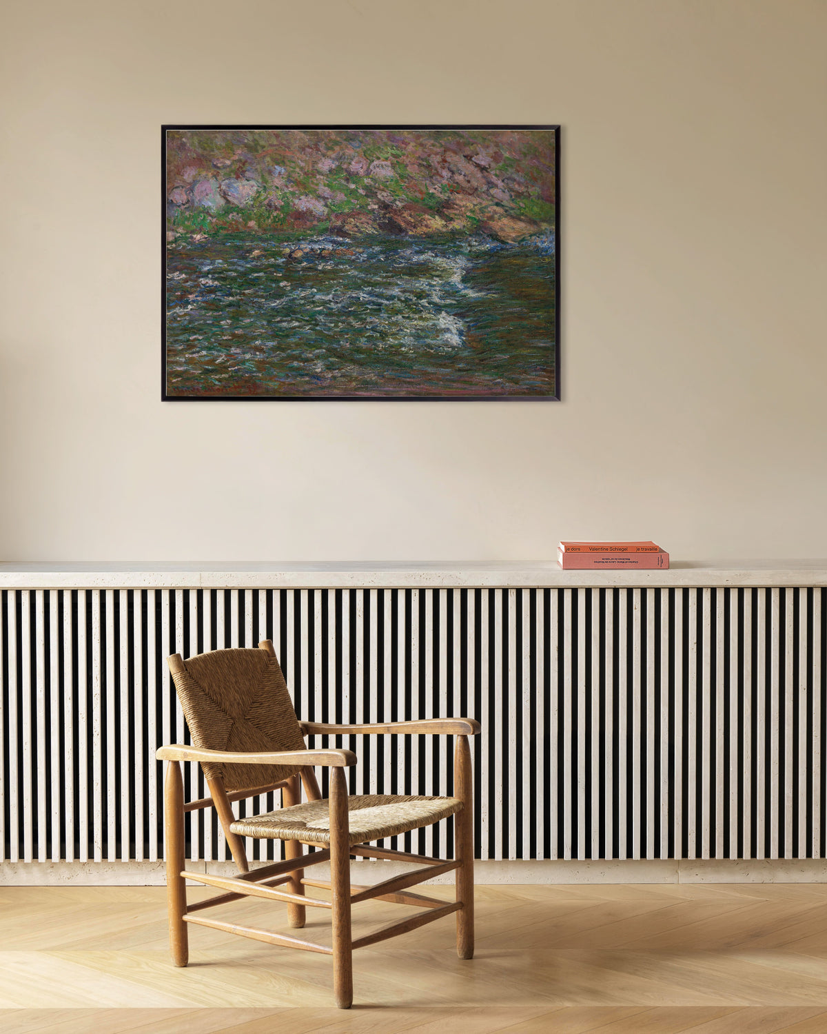 Plakat Stryk i Petite Creuse ved Fresselines (1889) av Claude Monet med metallramme