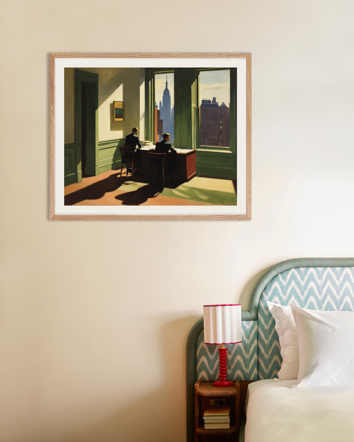 Poster of Realistic American painting of the 20th century - Poster, with natural wooden frame