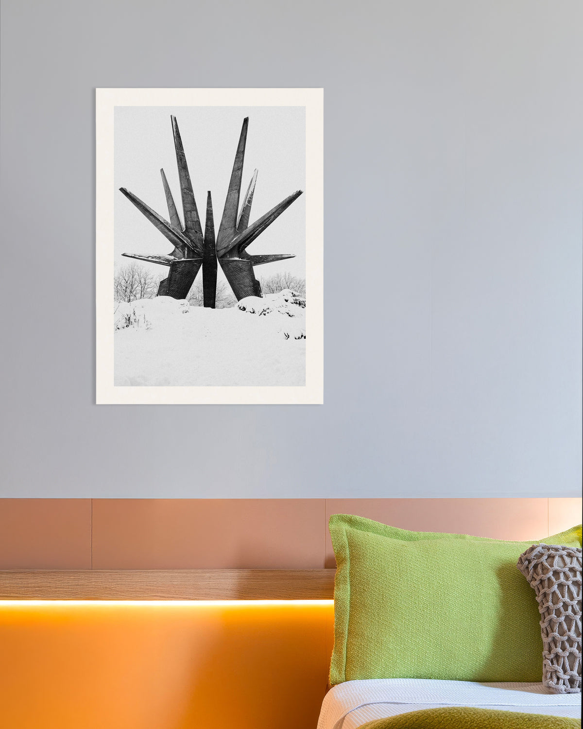Plakat «Stjernemonument i snøen»
