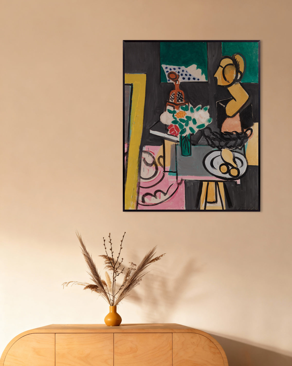 Poster of Still Life with Gourds (1916) by Henri Matisse, with metal frame