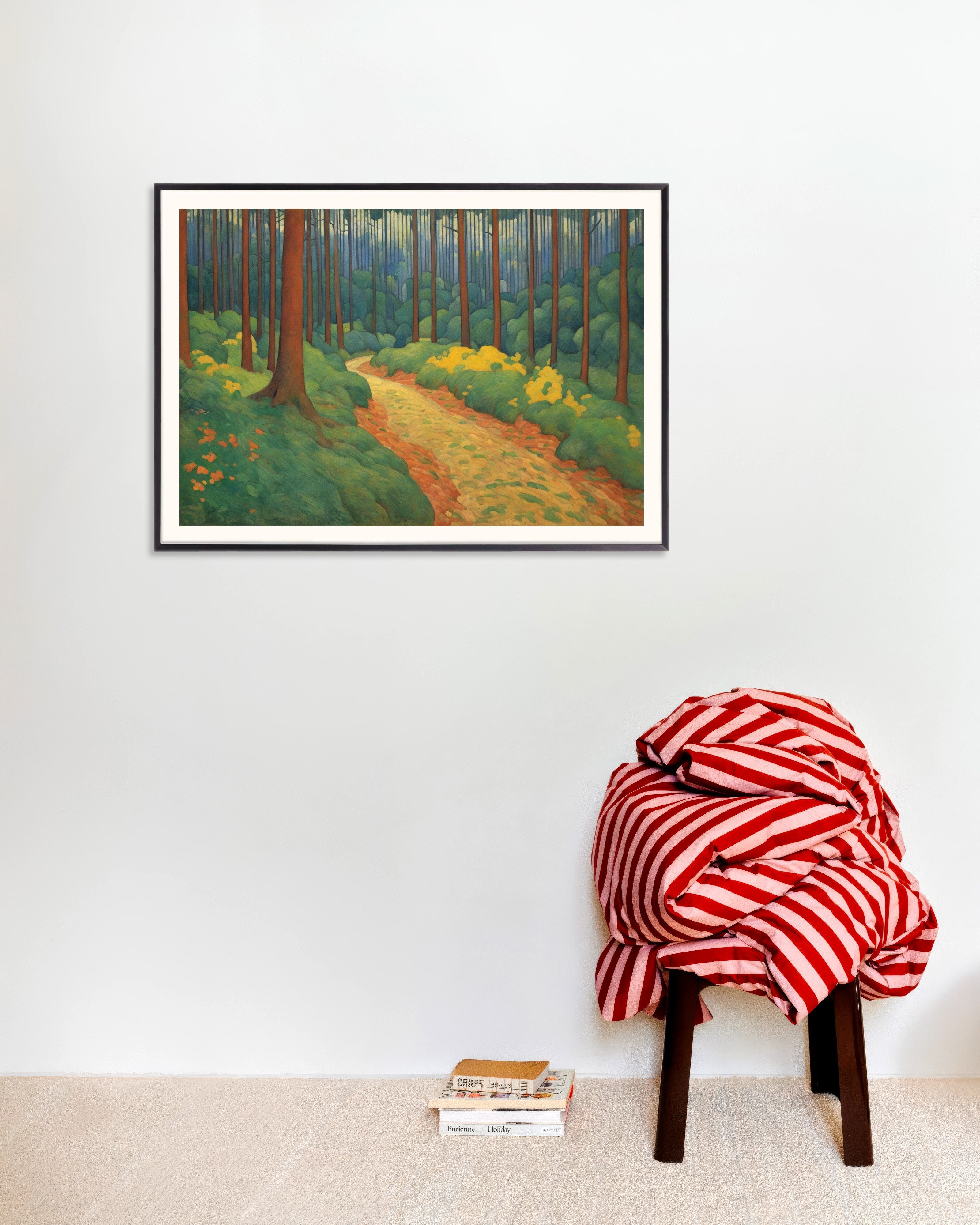 Poster of Symbolism with bright colors and simplified shapes, Forest - Poster, with metal frame