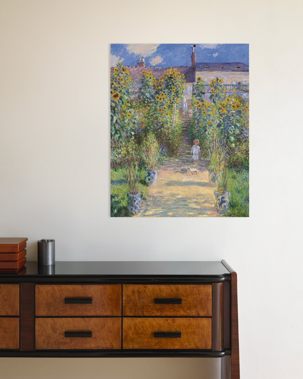 Plakat Kunstnerens hage i Vétheuil (1881) av Claude Monet