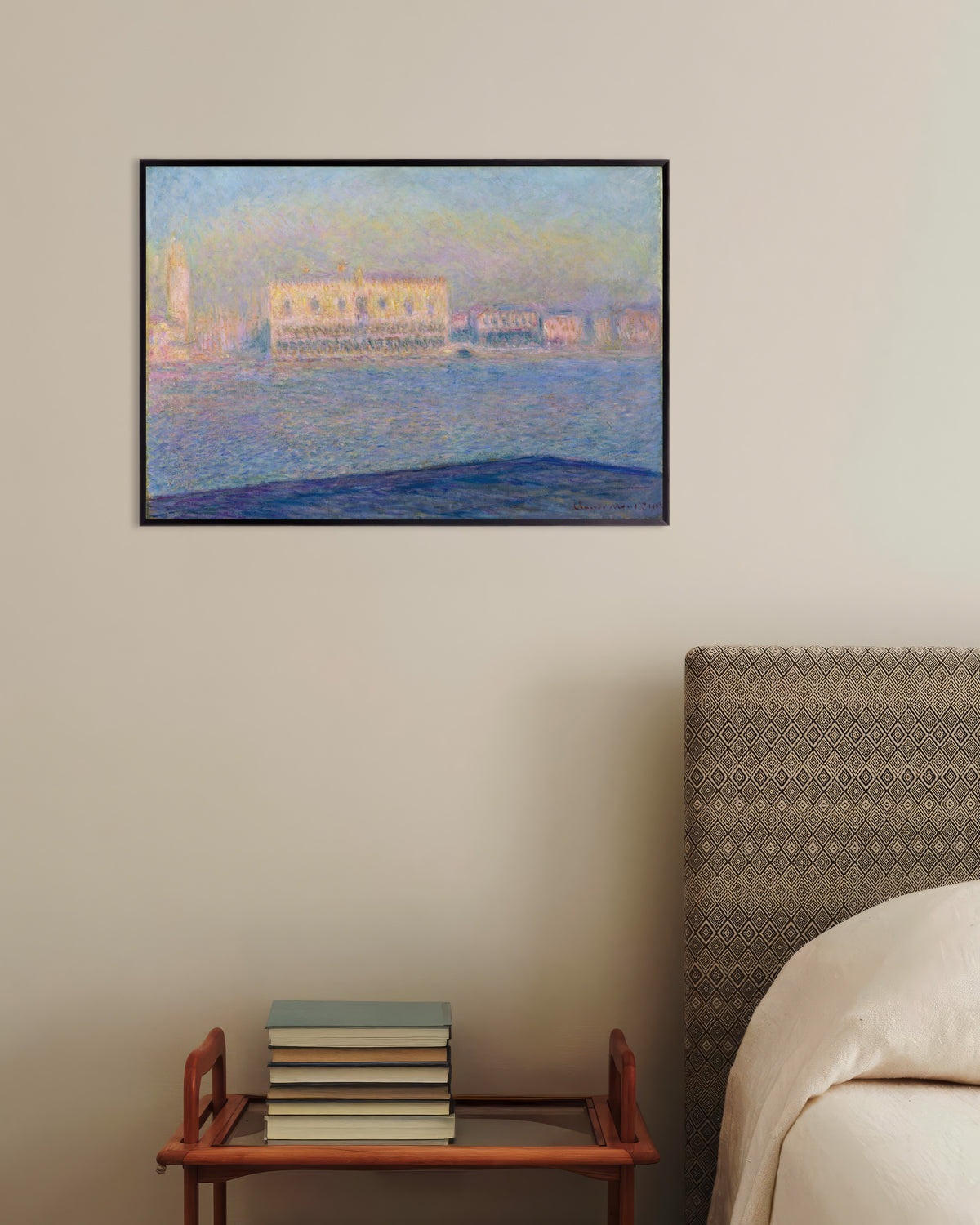 Poster of The Doge's Palace Seen from San Giorgio Maggiore (1908) by Claude Monet, with metal frame
