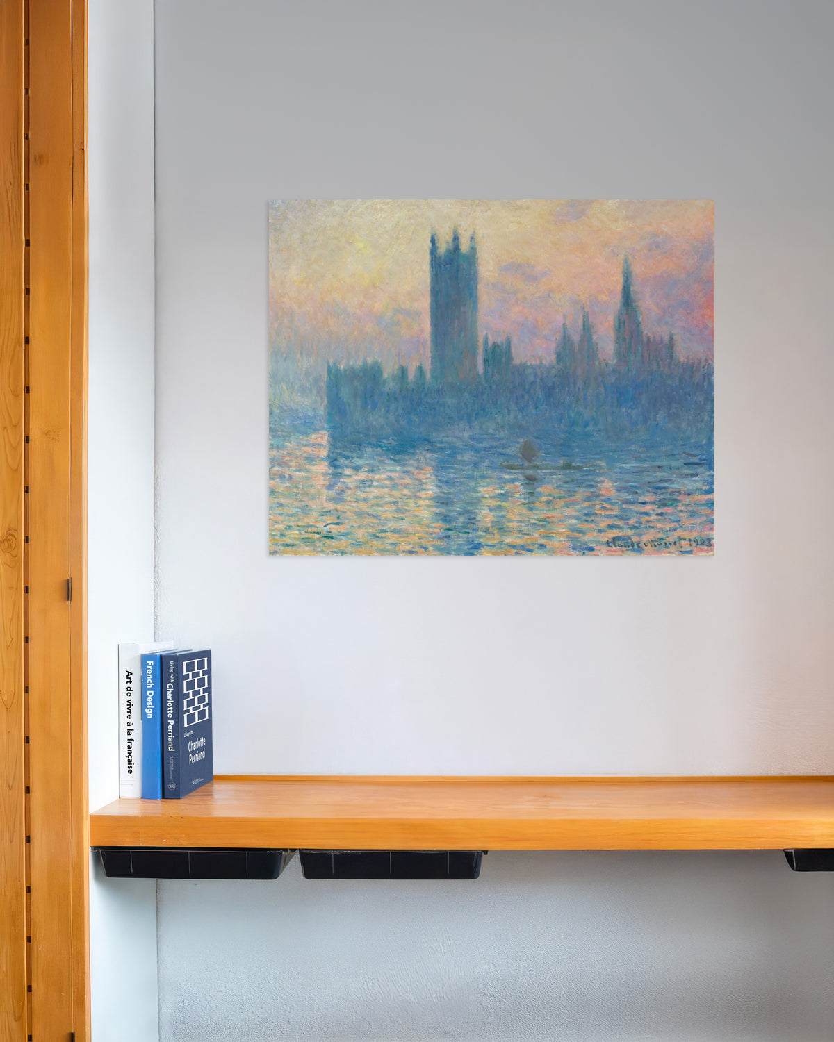 Plakat Parlamentet i solnedgang (1903) av Claude Monet
