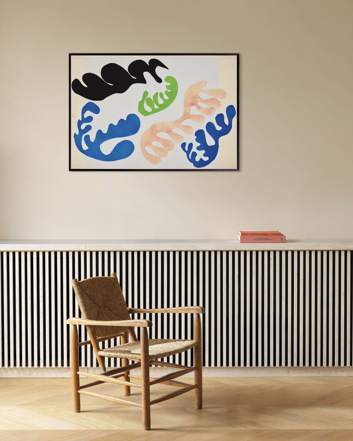 Poster av Lagunen i blått og korall (Jazz, 1947) av Henri Matisse, med metallramme