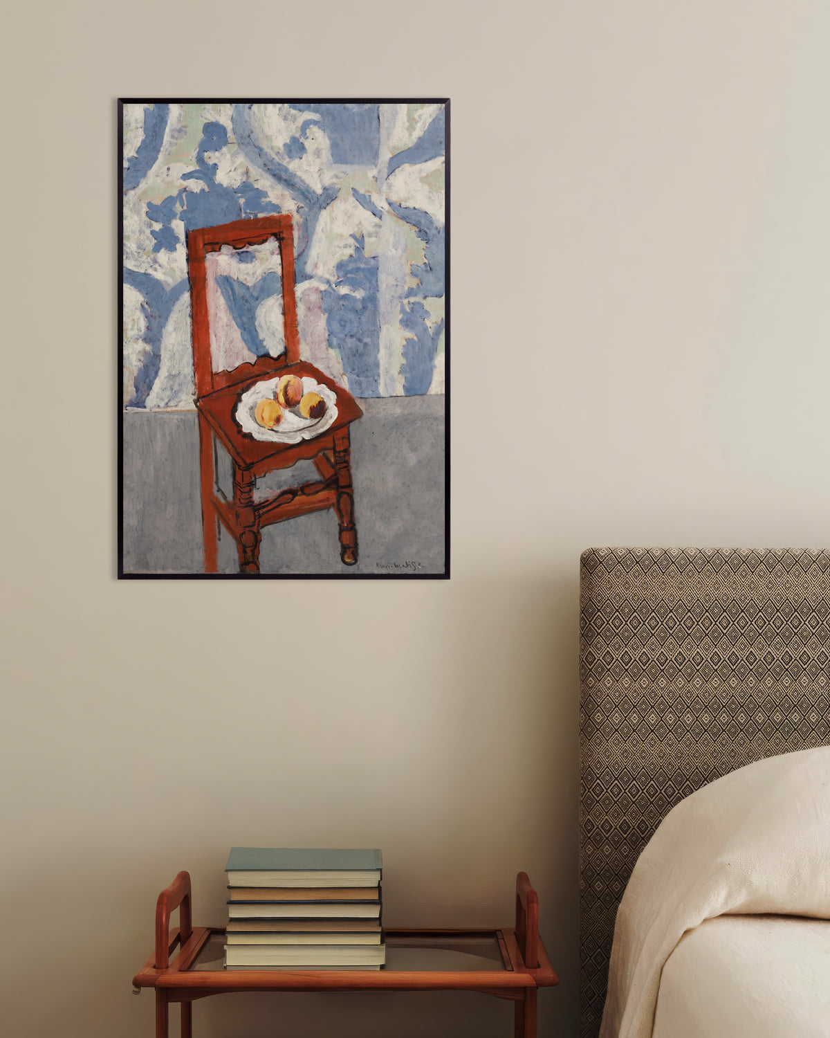 Poster of The Lorraine Chair (1919) by Henri Matisse, with metal frame