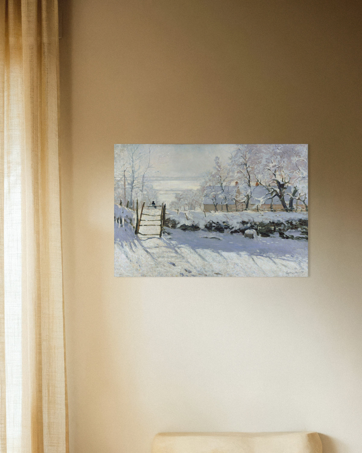 Poster of The Magpie (1868–1869) by Claude Monet