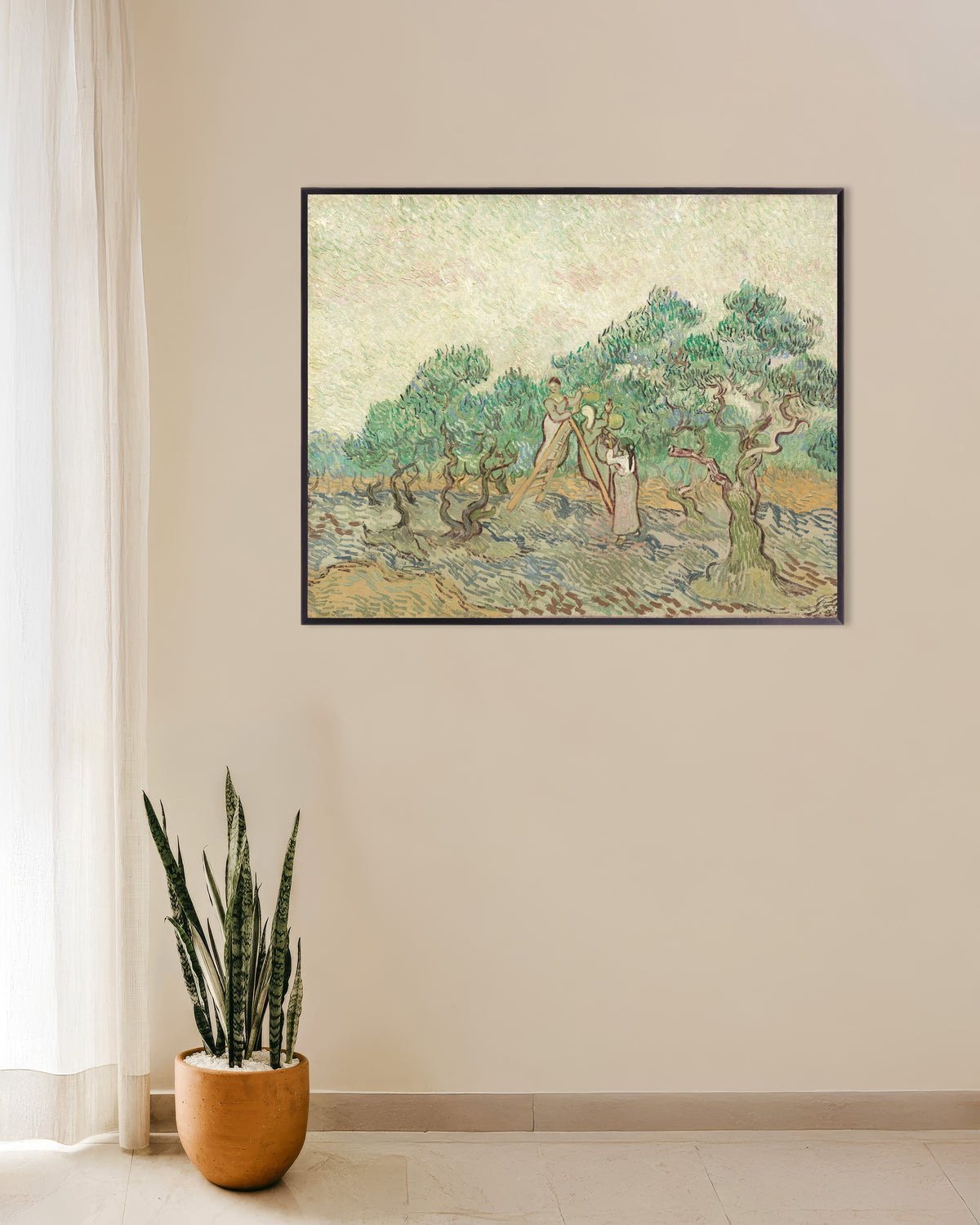 Poster of The Olive Orchard (1889) by Vincent van Gogh, with metal frame