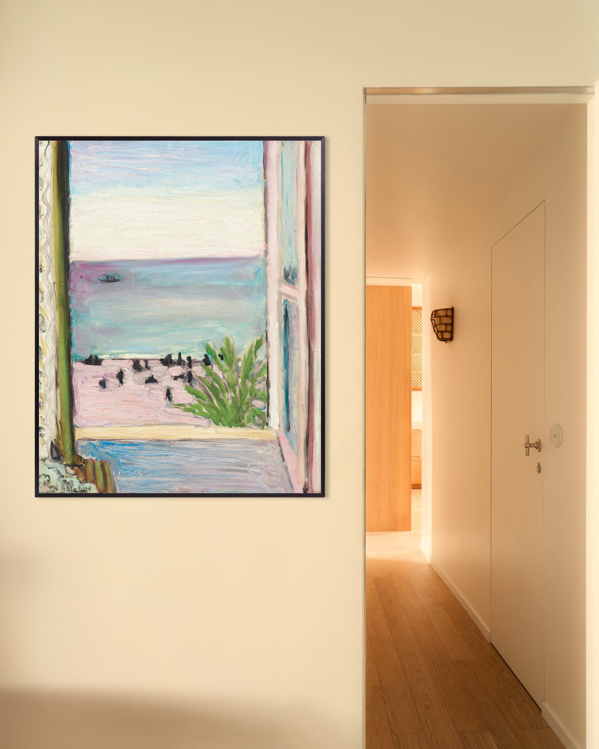 Poster of The Open Window (1918) by Henri Matisse, with metal frame