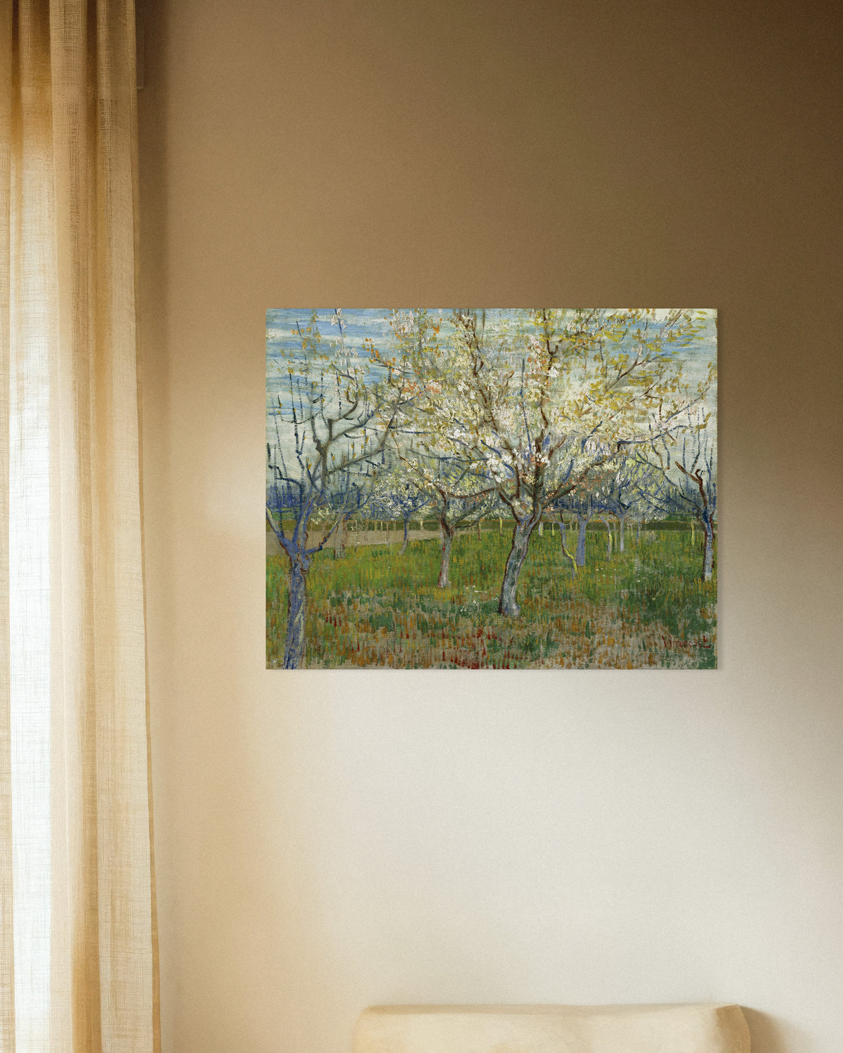 Poster av Den rosa frukthagen (1888) av Vincent van Gogh