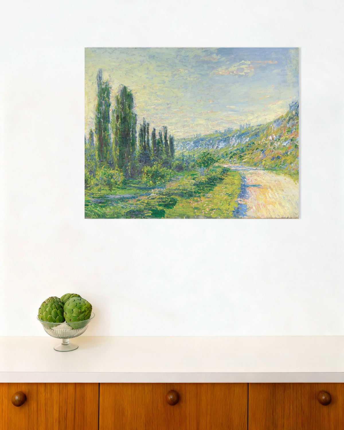 Poster of The Road at Vétheuil (c. 1880) by Claude Monet