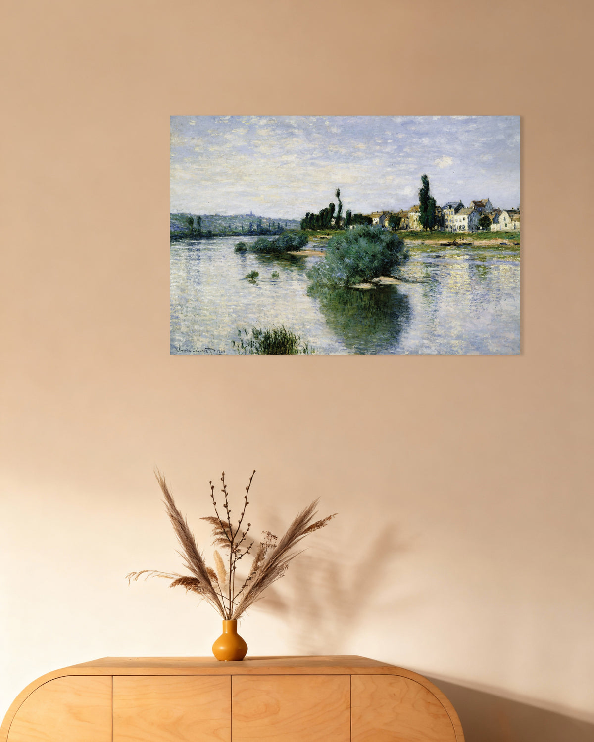 Plakat Seinen ved Lavacourt (1880) av Claude Monet