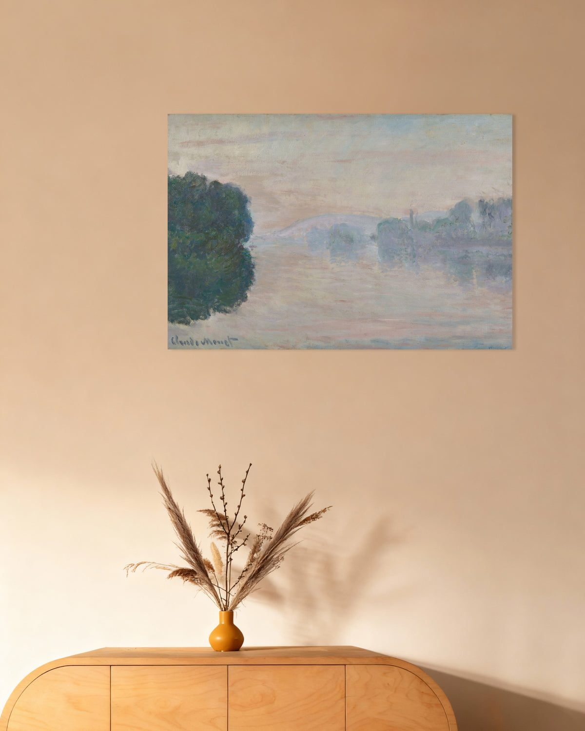 Plakat Seinen i tåken (1894) av Claude Monet