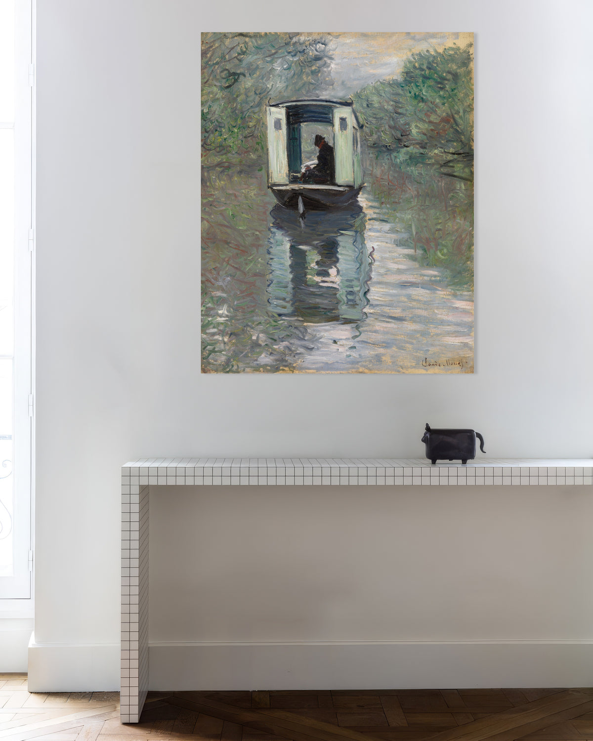Plakat Atelierbåten (1876) av Claude Monet