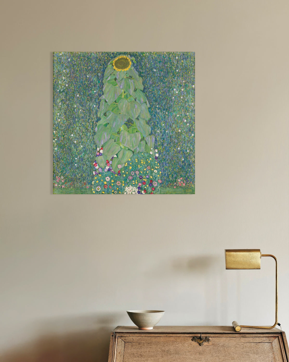 Plakat Solsikken (1907–1908) av Gustav Klimt