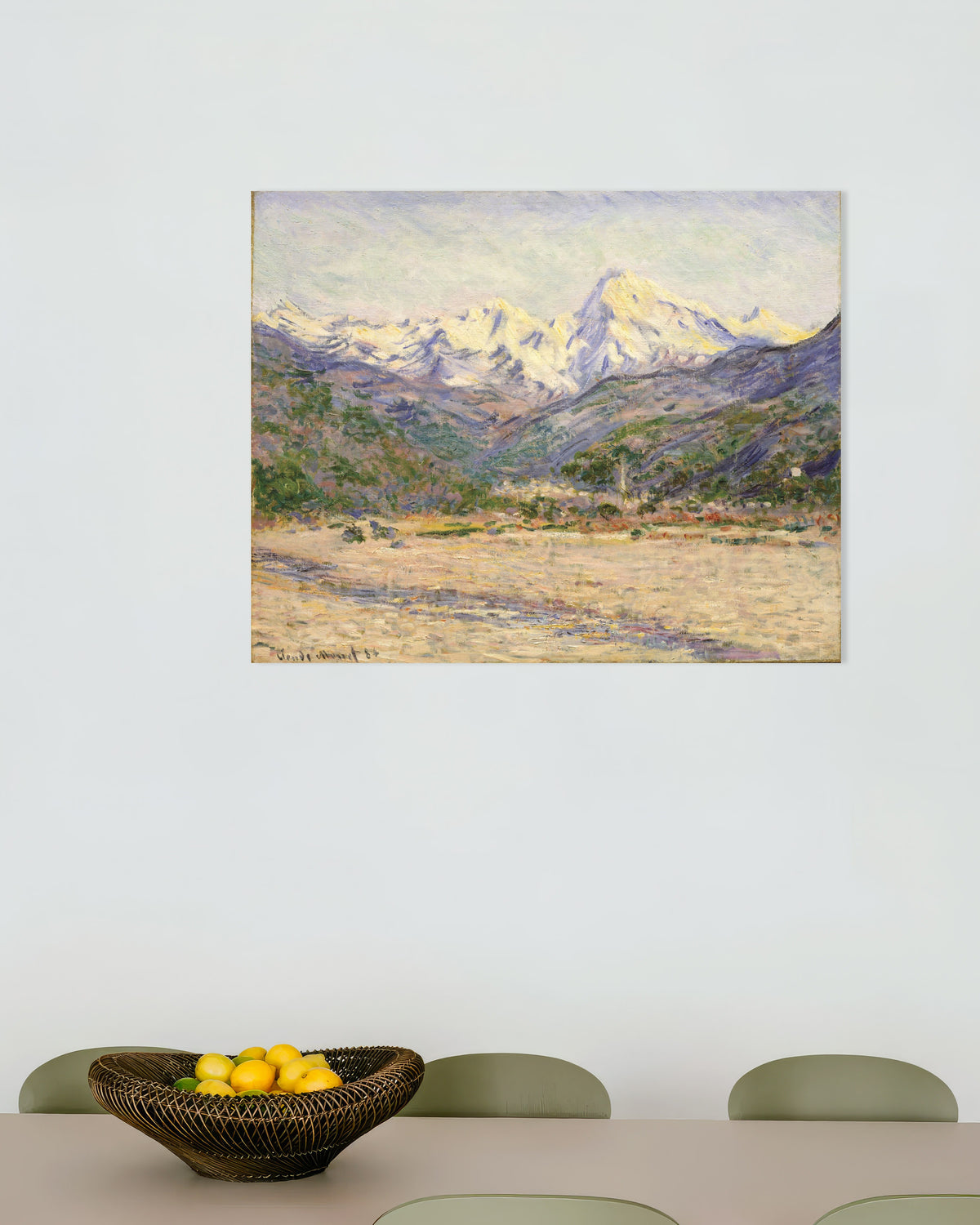 Plakat Nervia-dalen (1884) av Claude Monet