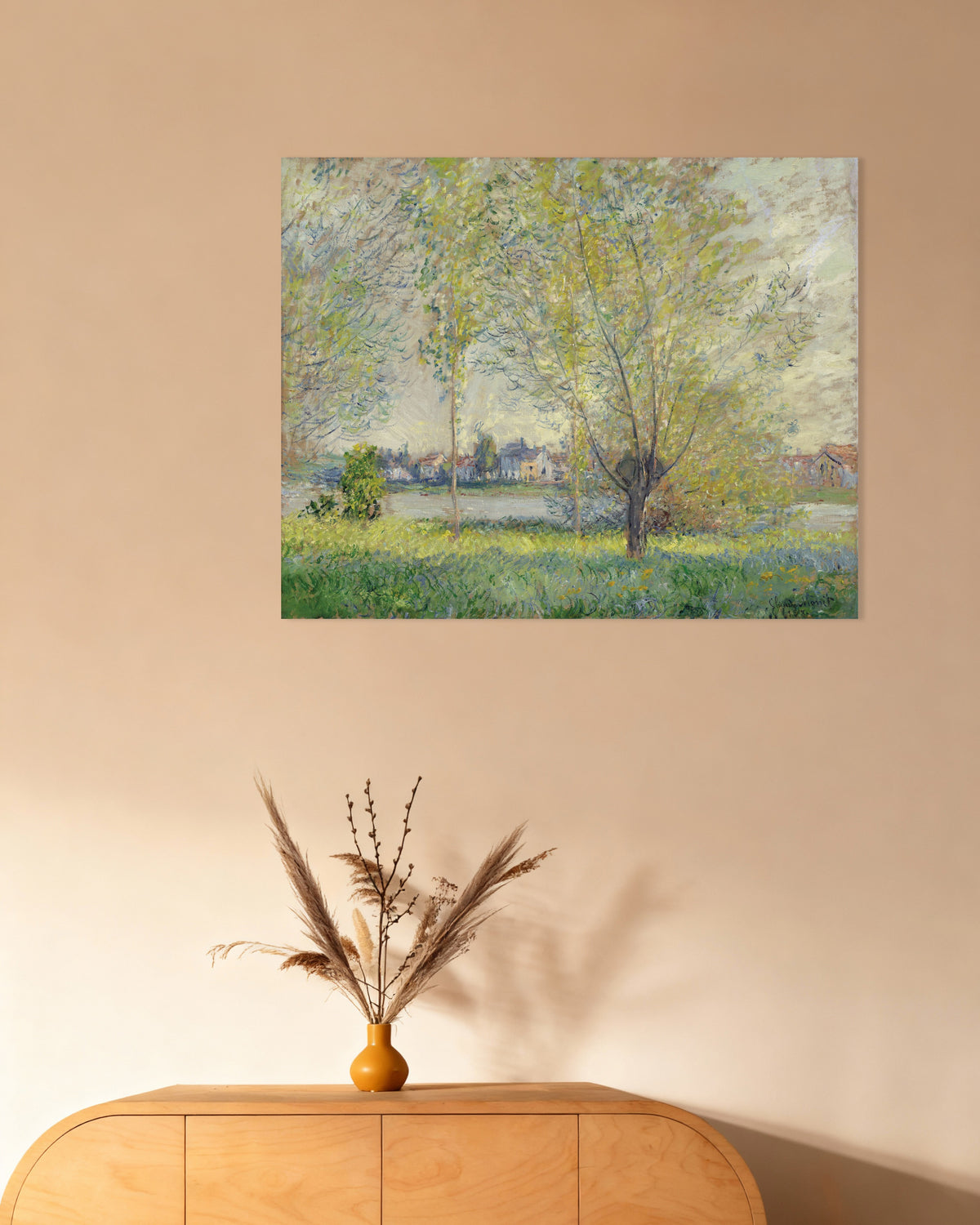Poster of The Willows (1880) by Claude Monet