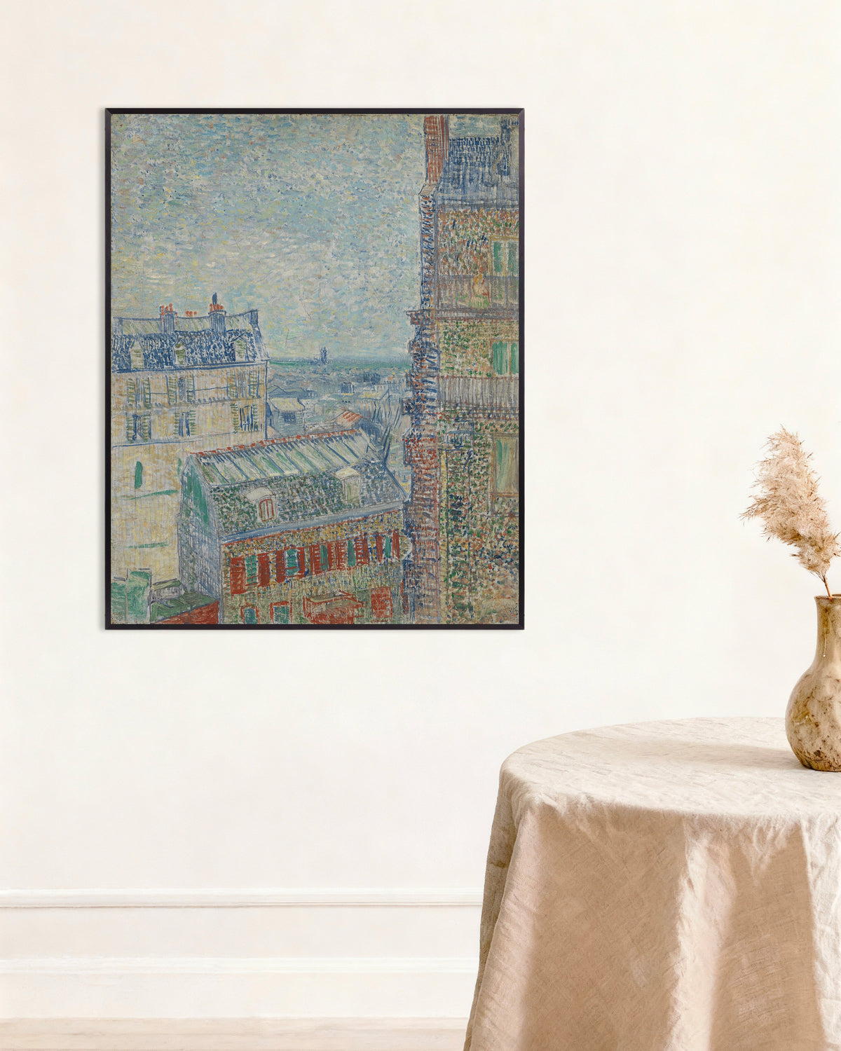 Poster av Utsikt fra Theos leilighet (1887) av Vincent van Gogh, med metallramme