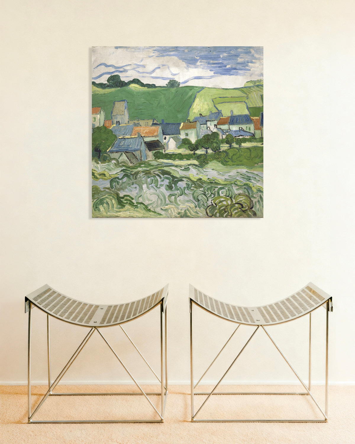 Poster av Utsikt over Auvers (1890) av Vincent van Gogh